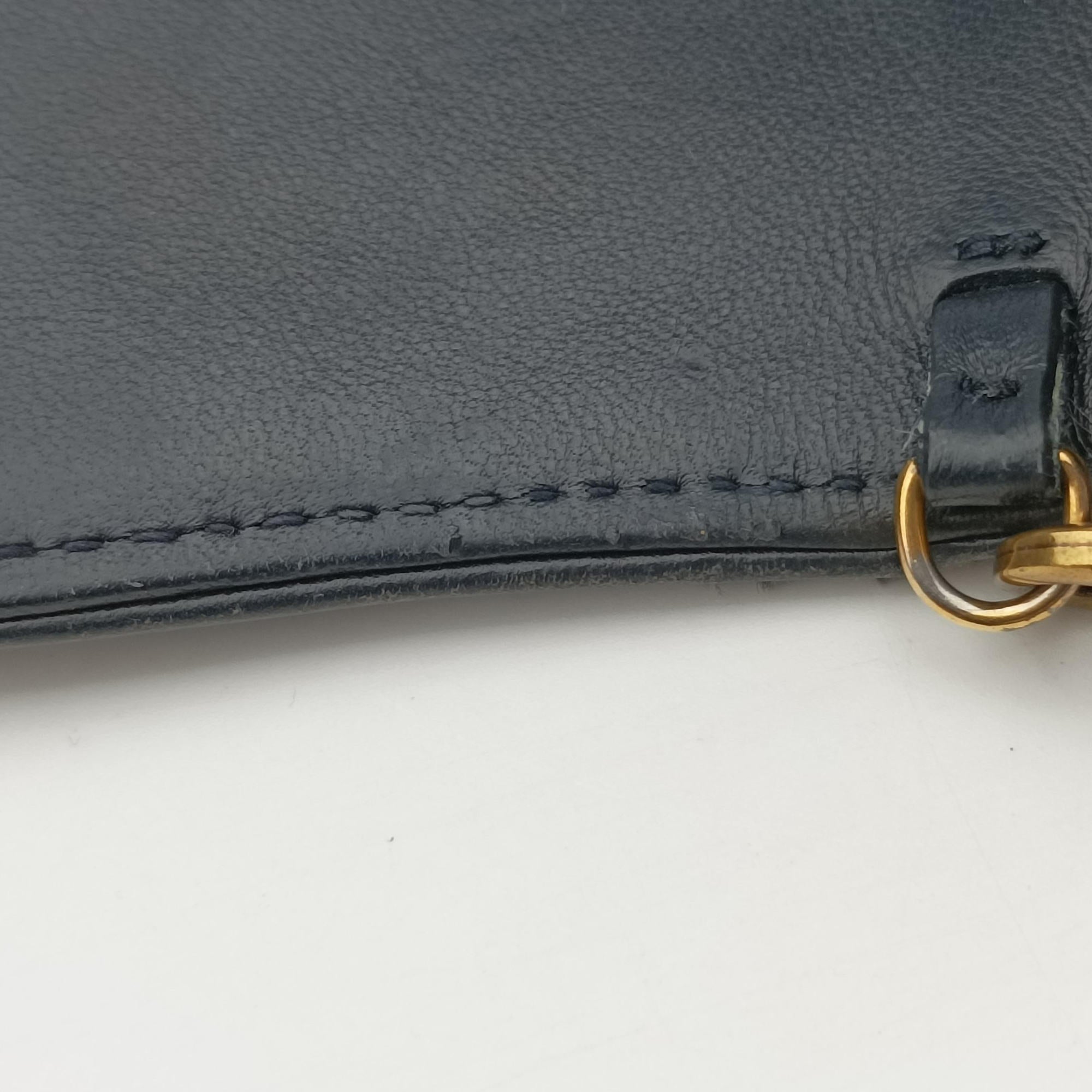 Vintage Christian Dior Saddle Navy×Gray jacquard  shoulderbag | stylenewstar