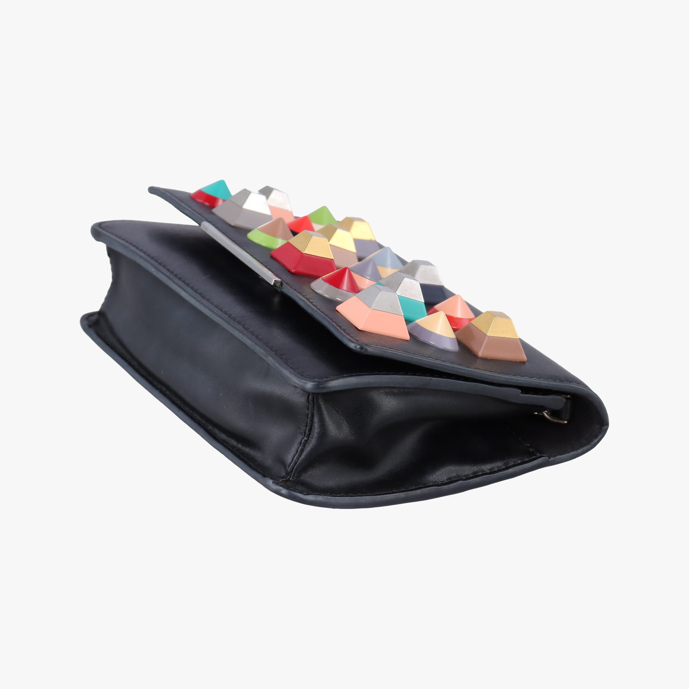 Vintage Fendi Monster Eyes Tube Black×multicolor Leather 8M0346 shoulderbag | stylenewstar
