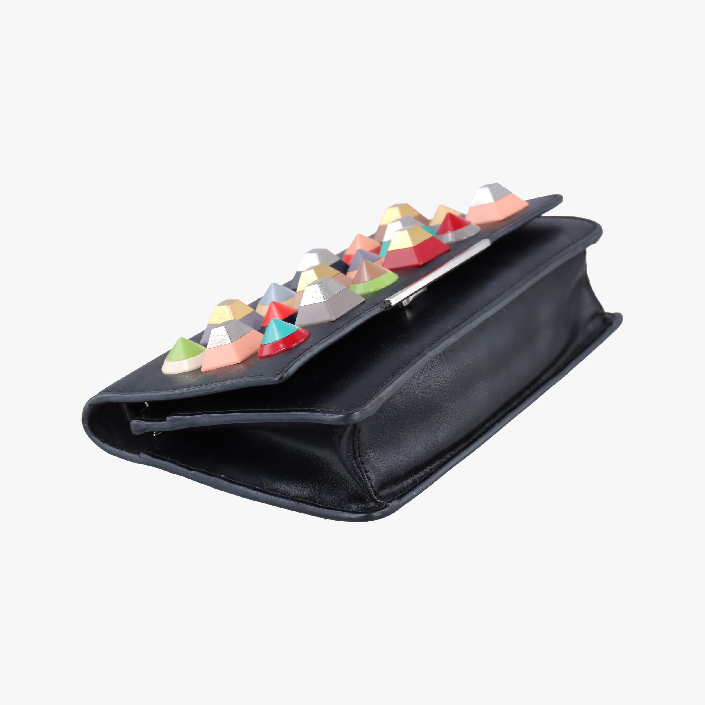 Vintage Fendi Monster Eyes Tube Black×multicolor Leather 8M0346 shoulderbag | stylenewstar