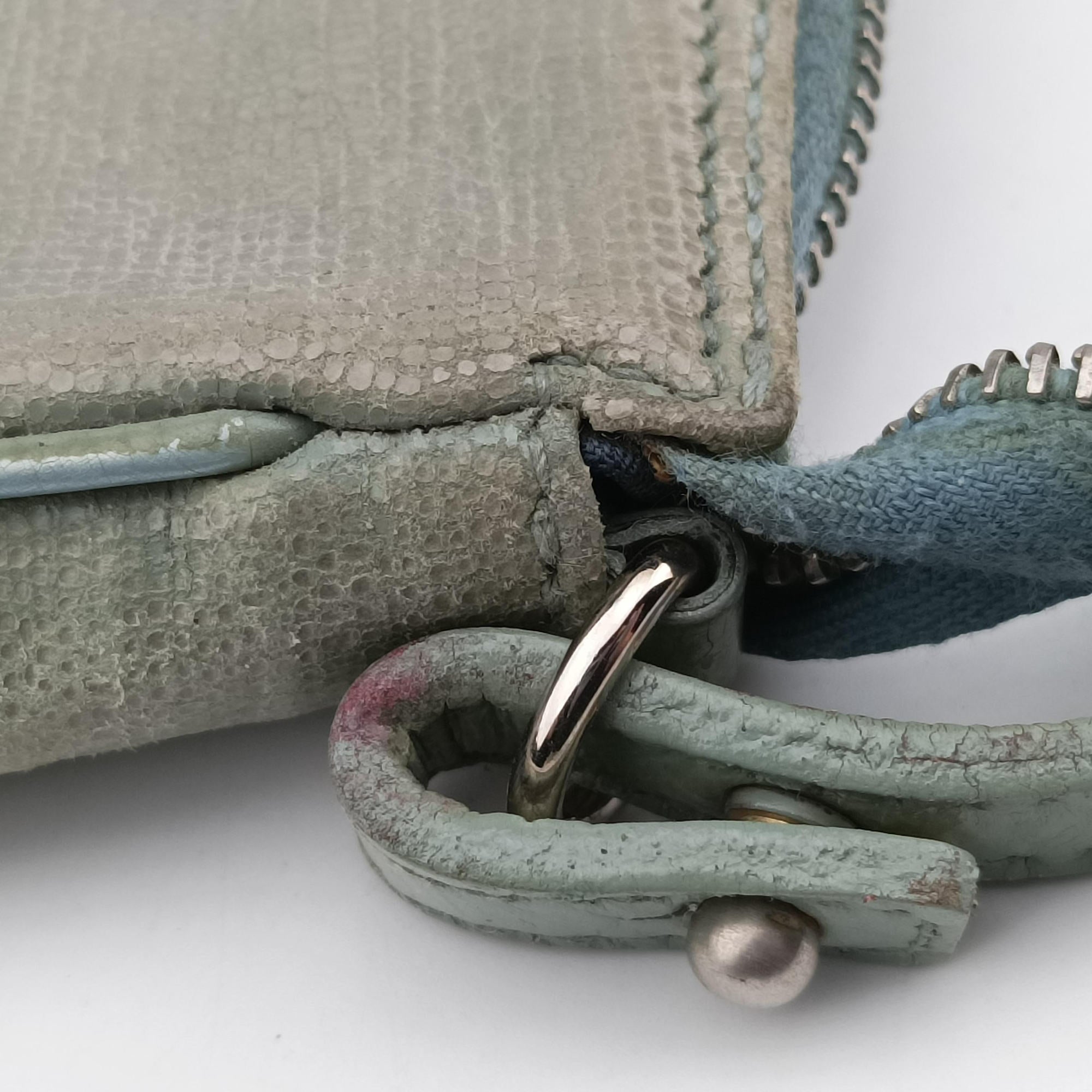 Pre-owned Christian Dior Saddle Green Lizard-Embossed Leather  handbag | stylenewstar