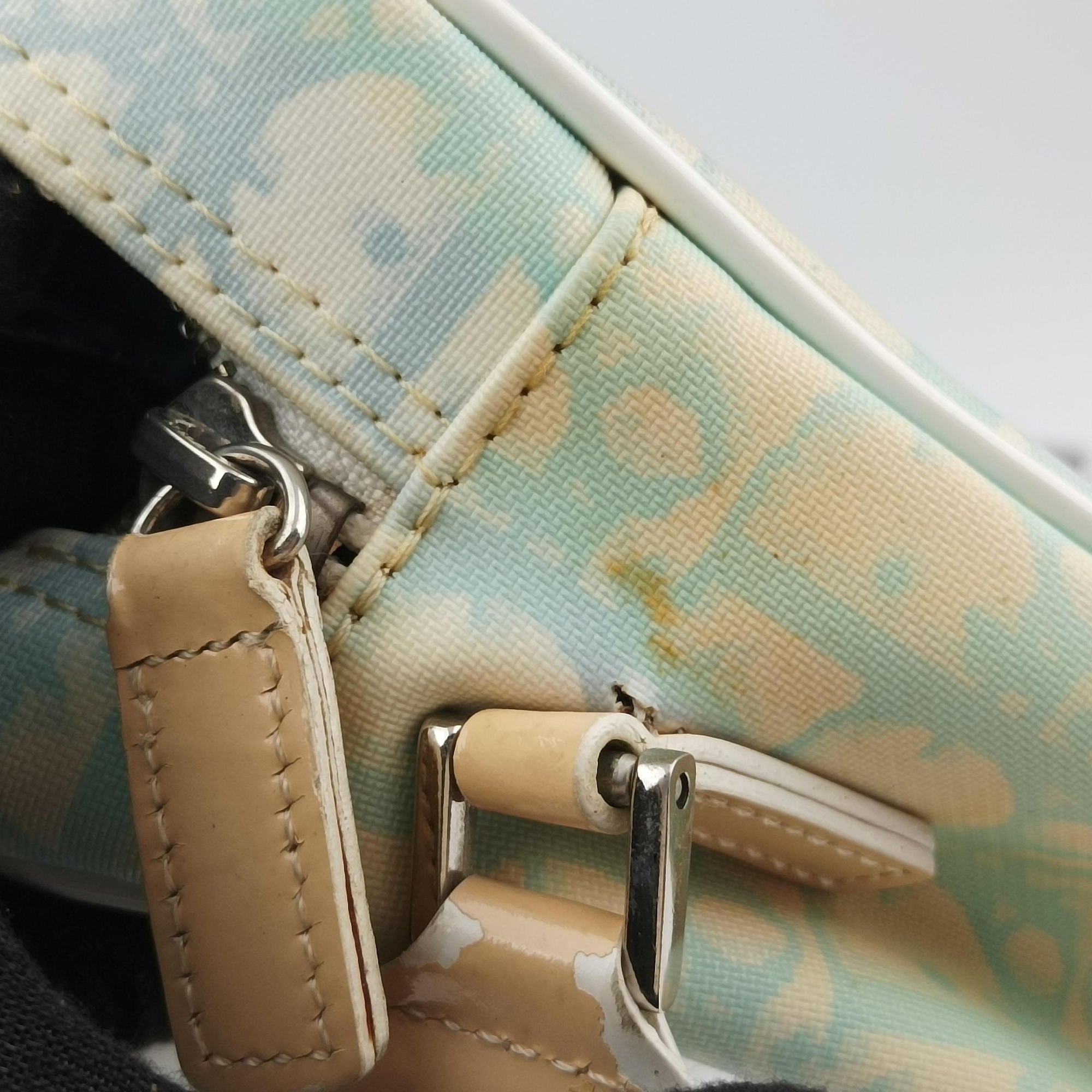Vintage Christian Dior Trotter Blue Coated Canvas Leather  shoulderbag | stylenewstar