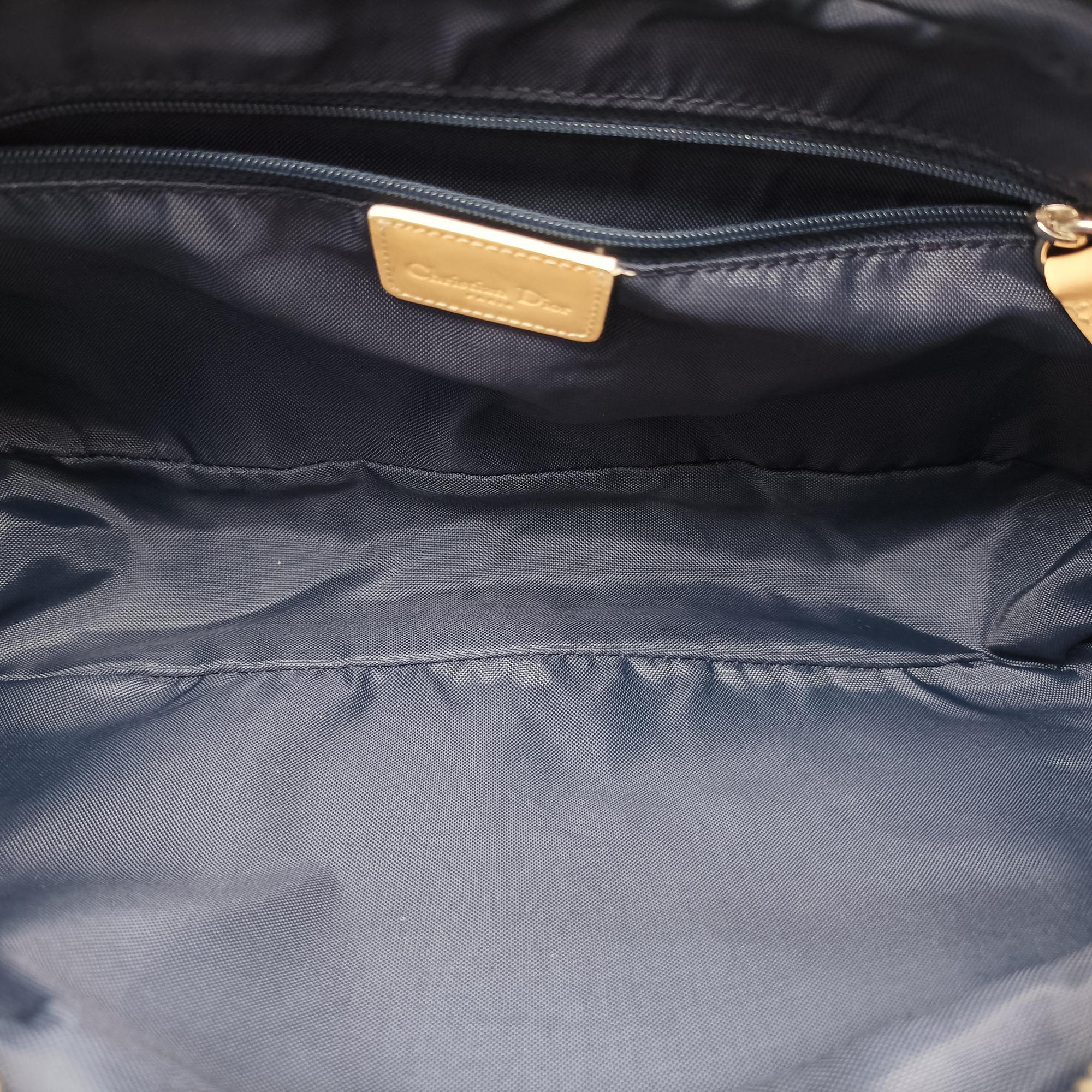 Vintage Christian Dior Trotter Blue Coated Canvas Leather  shoulderbag | stylenewstar