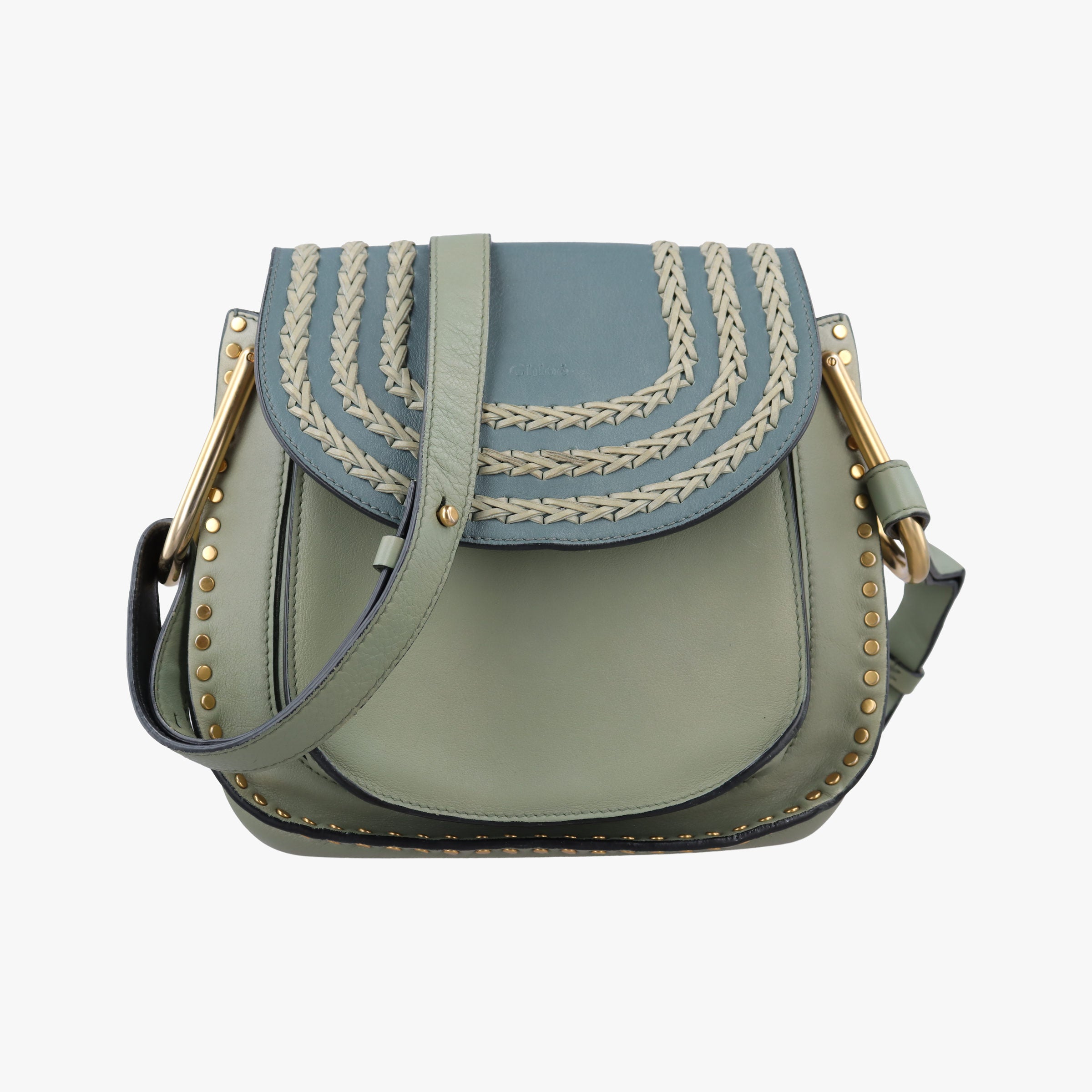 Vintage Chloe Hudson Blue × Green leather  shoulderbag | stylenewstar