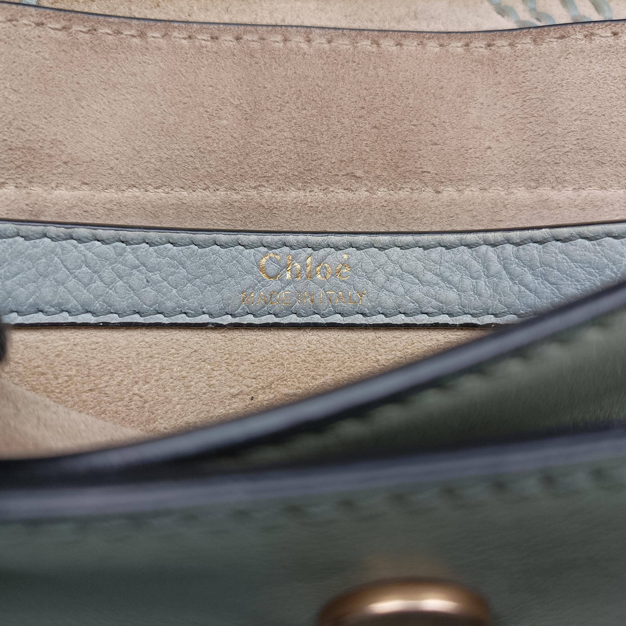 Vintage Chloe Hudson Blue × Green leather  shoulderbag | stylenewstar