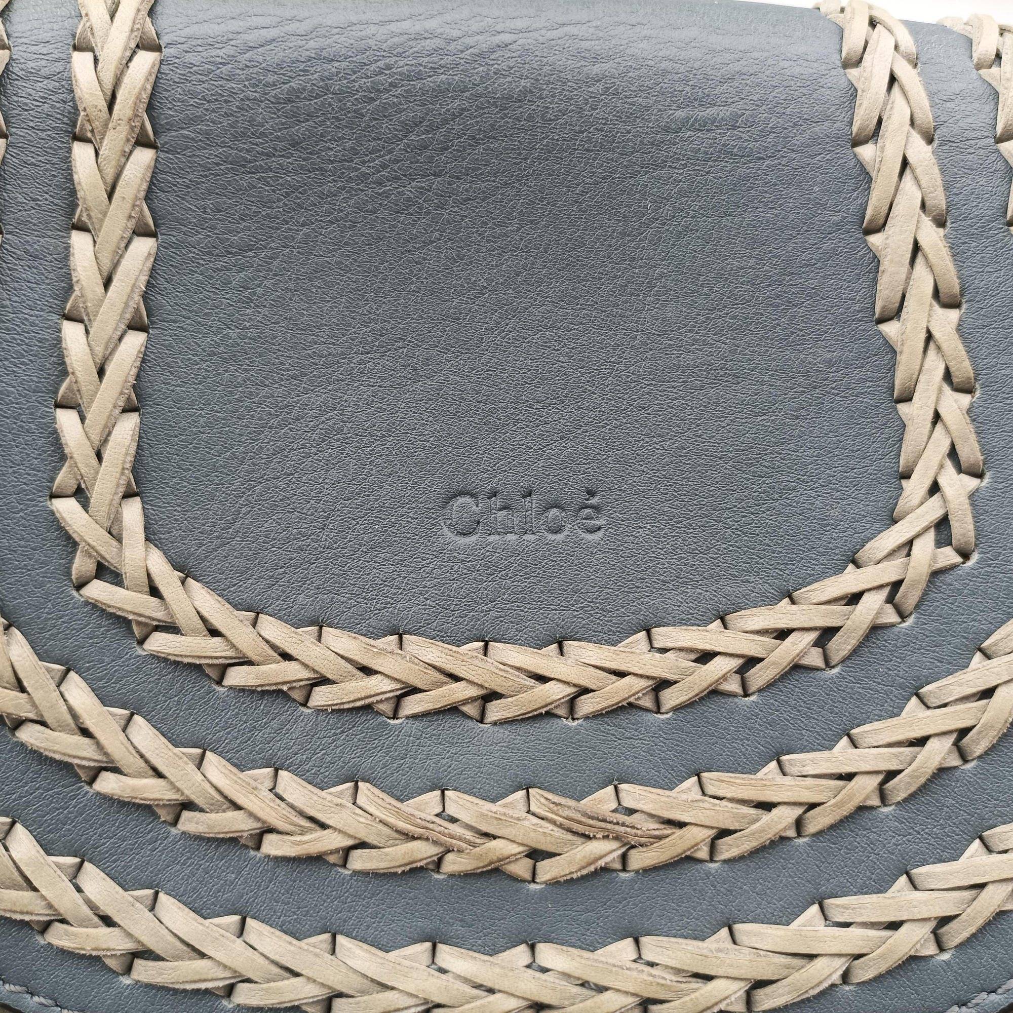 Vintage Chloe Hudson Blue × Green leather  shoulderbag | stylenewstar