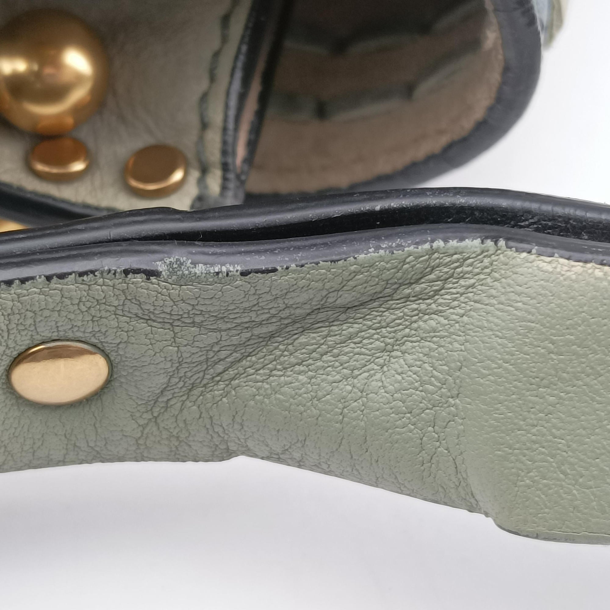 Vintage Chloe Hudson Blue × Green leather  shoulderbag | stylenewstar