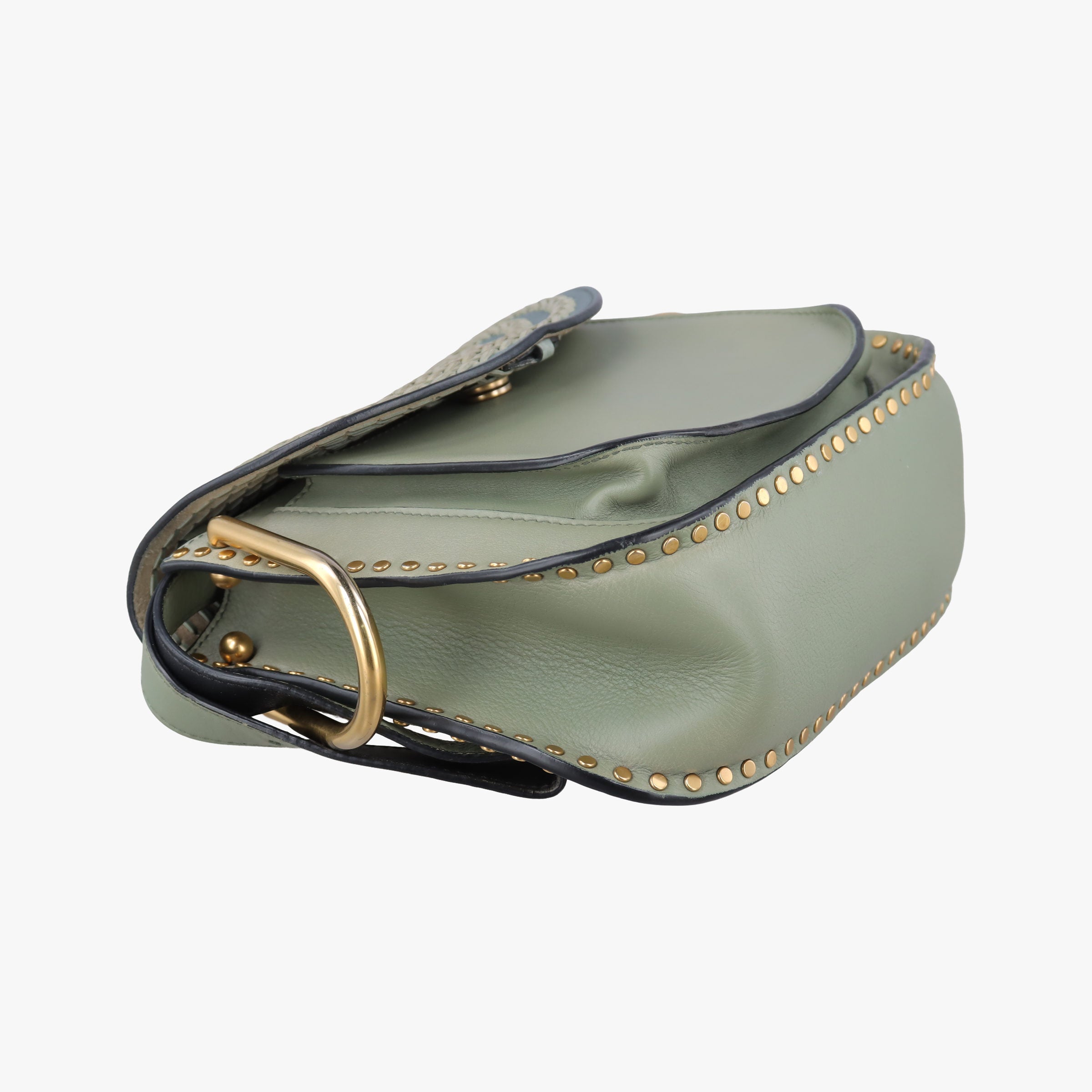 Vintage Chloe Hudson Blue × Green leather  shoulderbag | stylenewstar
