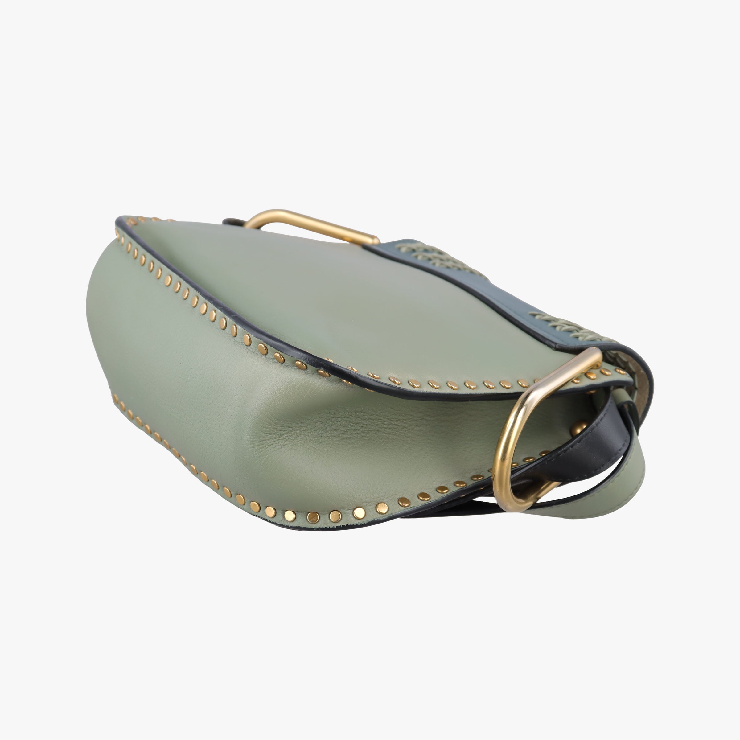 Vintage Chloe Hudson Blue × Green leather  shoulderbag | stylenewstar
