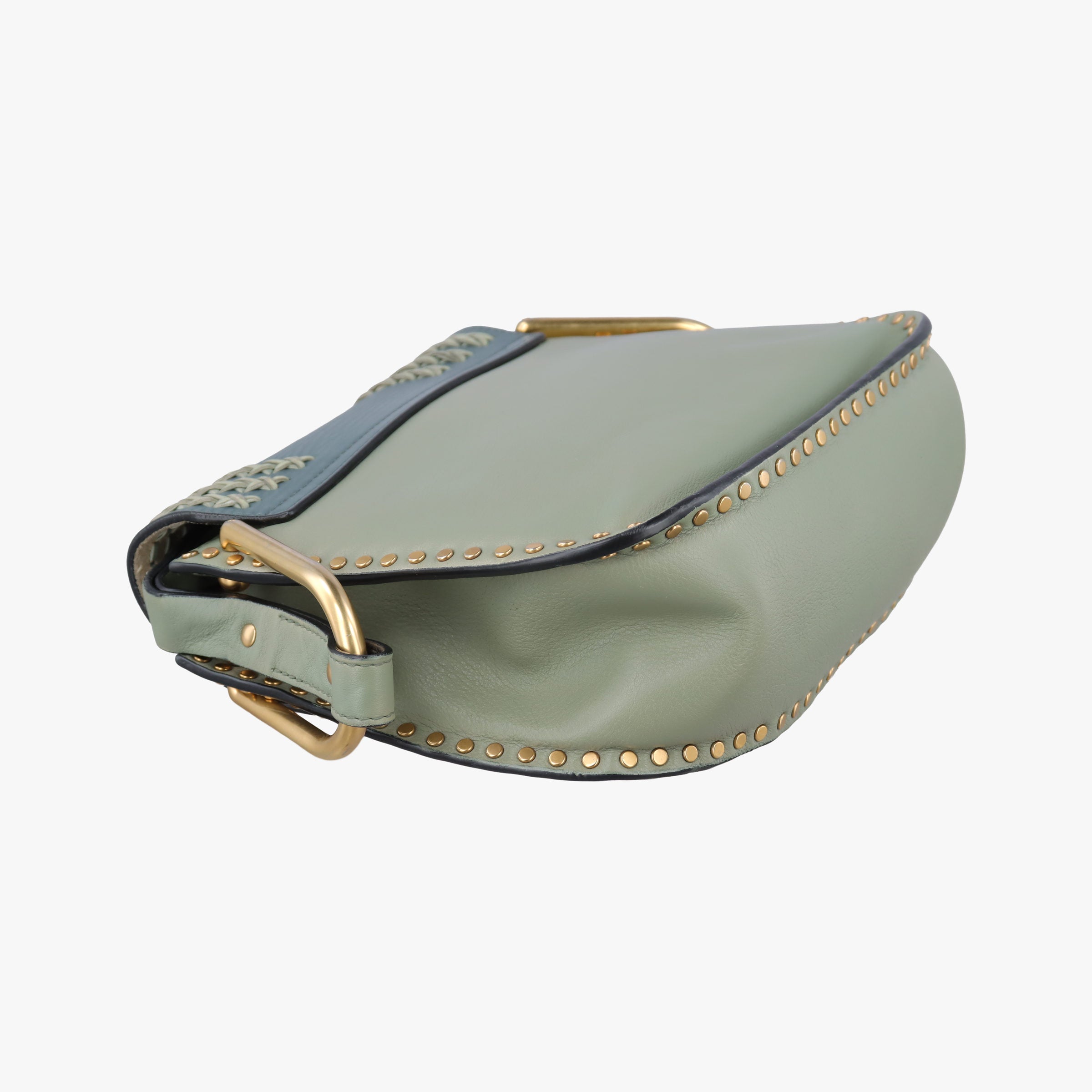 Vintage Chloe Hudson Blue × Green leather  shoulderbag | stylenewstar