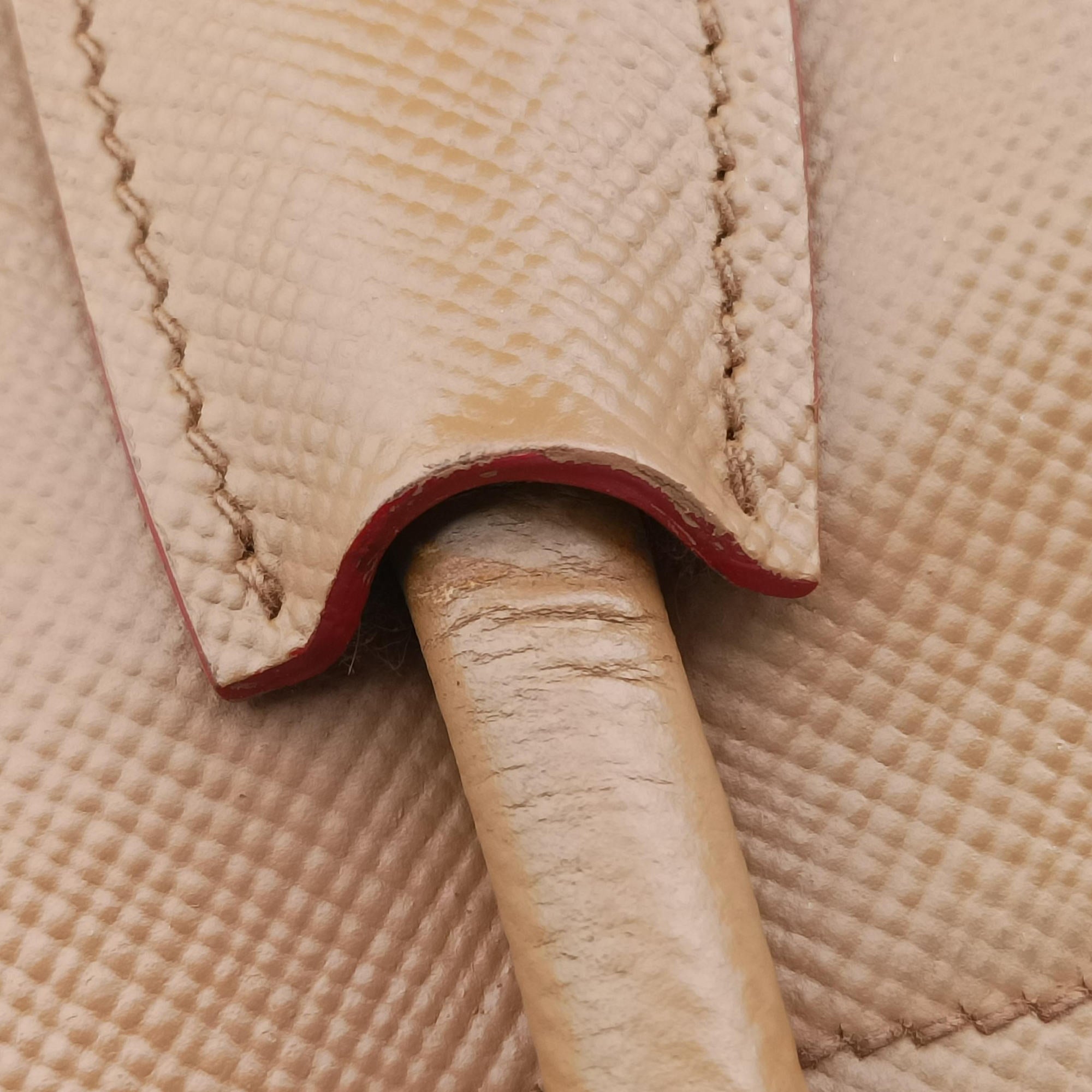 Secondhand Prada Double Cuir Camel SAFFIANO Leather BN2755 shoulderbag | stylenewstar