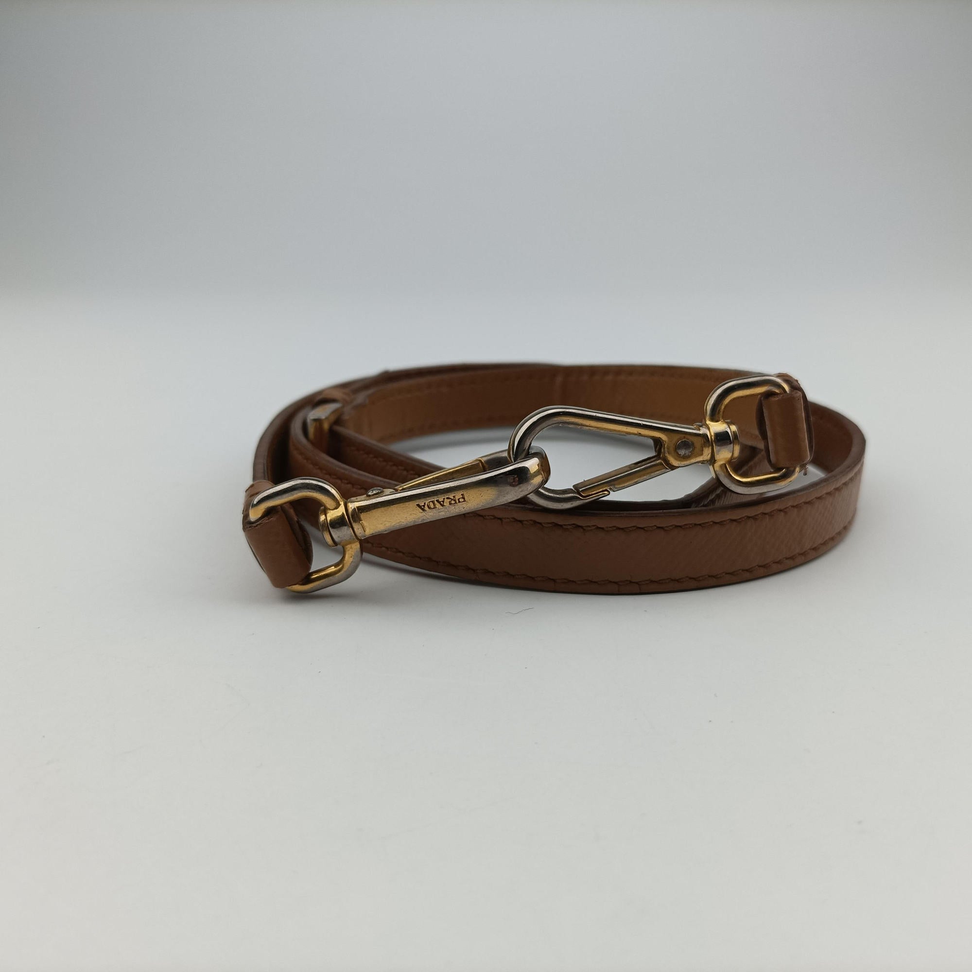 Secondhand Prada Double Cuir Camel SAFFIANO Leather BN2755 shoulderbag | stylenewstar