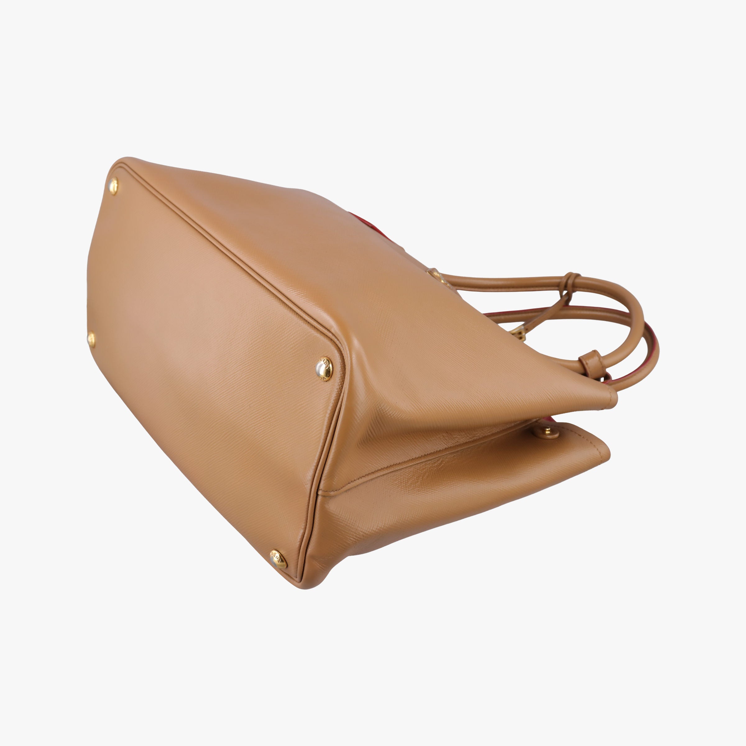 Secondhand Prada Double Cuir Camel SAFFIANO Leather BN2755 shoulderbag | stylenewstar