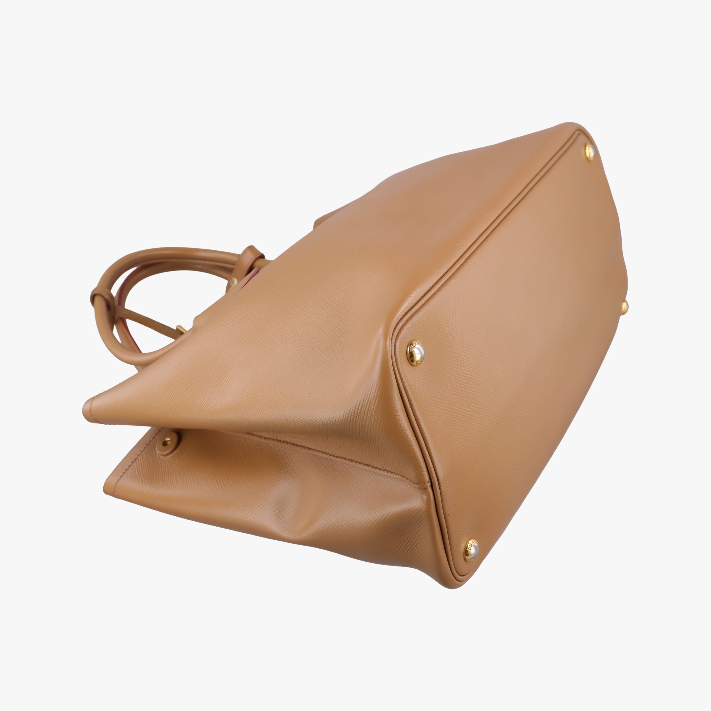 Secondhand Prada Double Cuir Camel SAFFIANO Leather BN2755 shoulderbag | stylenewstar