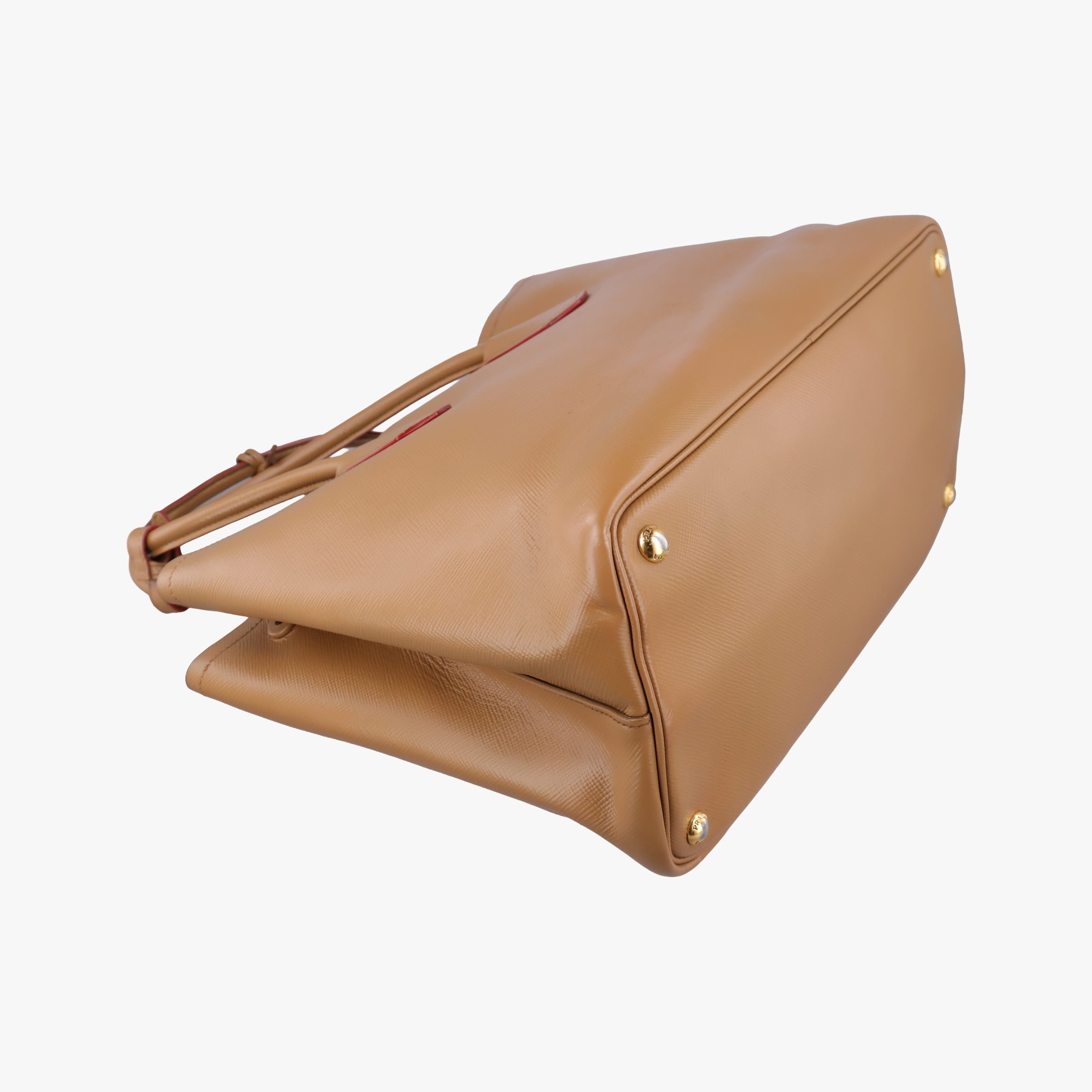 Secondhand Prada Double Cuir Camel SAFFIANO Leather BN2755 shoulderbag | stylenewstar