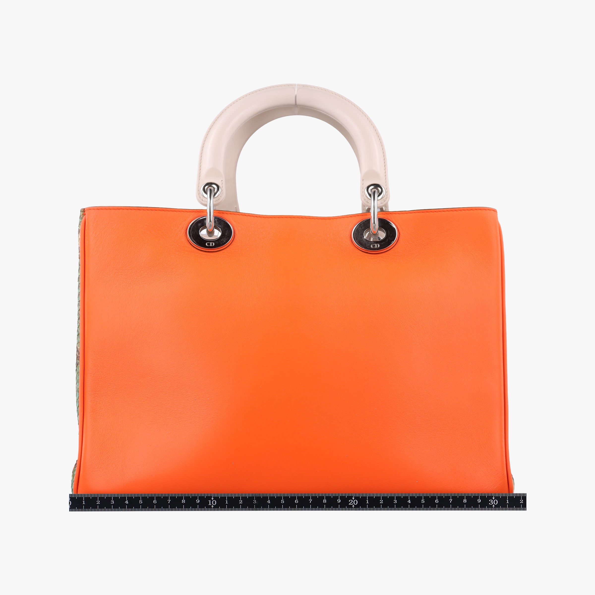 Vintage Christian Dior Diorissimo Orange × Multicolor Leather × Snakeskin  shoulderbag | stylenewstar