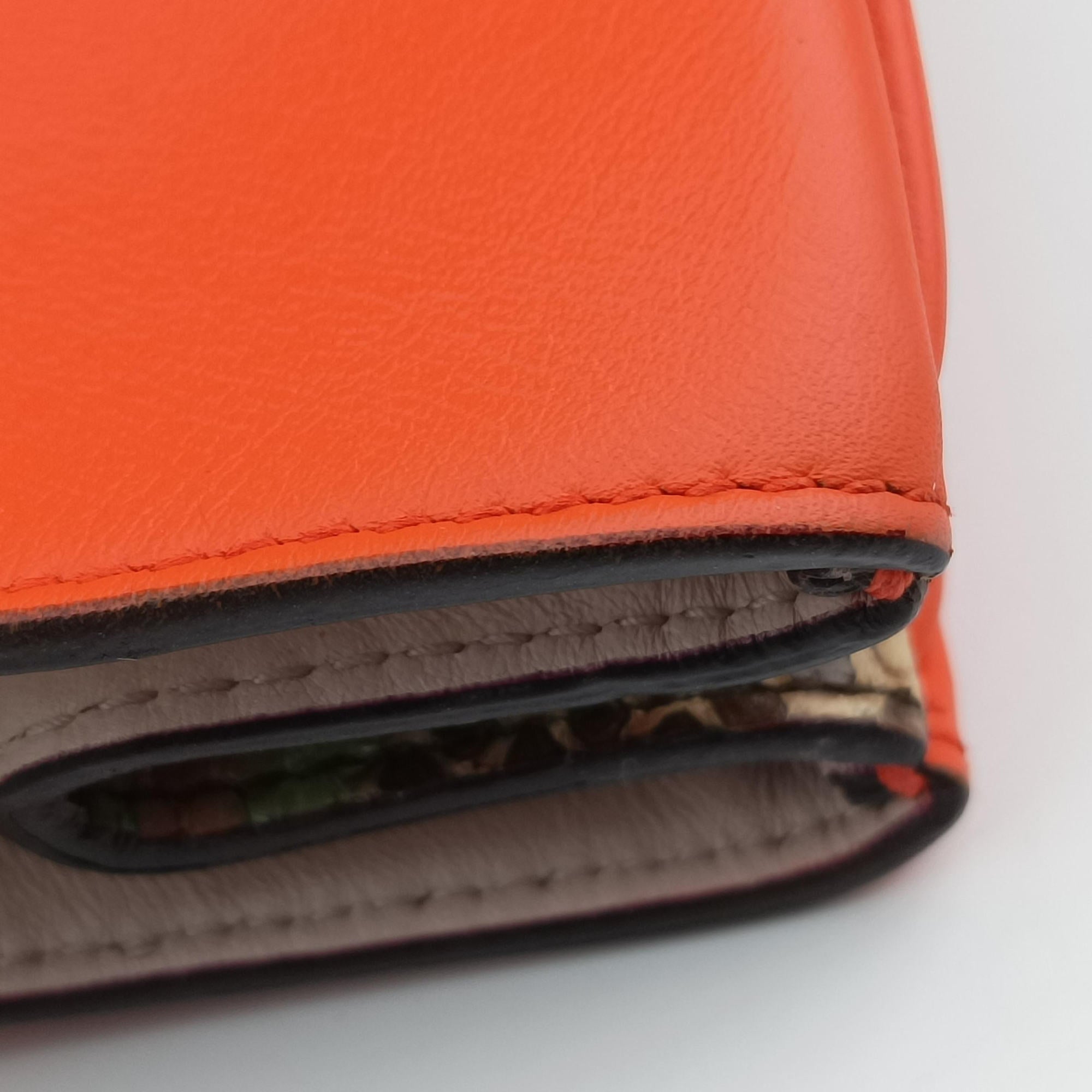 Vintage Christian Dior Diorissimo Orange × Multicolor Leather × Snakeskin  shoulderbag | stylenewstar