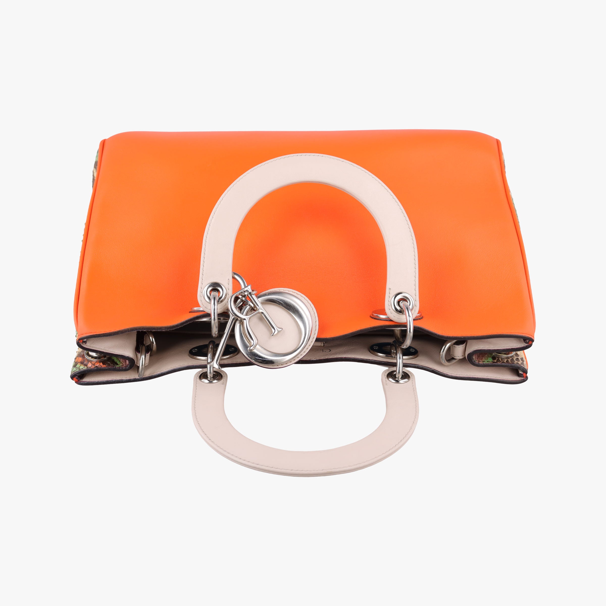 Vintage Christian Dior Diorissimo Orange × Multicolor Leather × Snakeskin  shoulderbag | stylenewstar