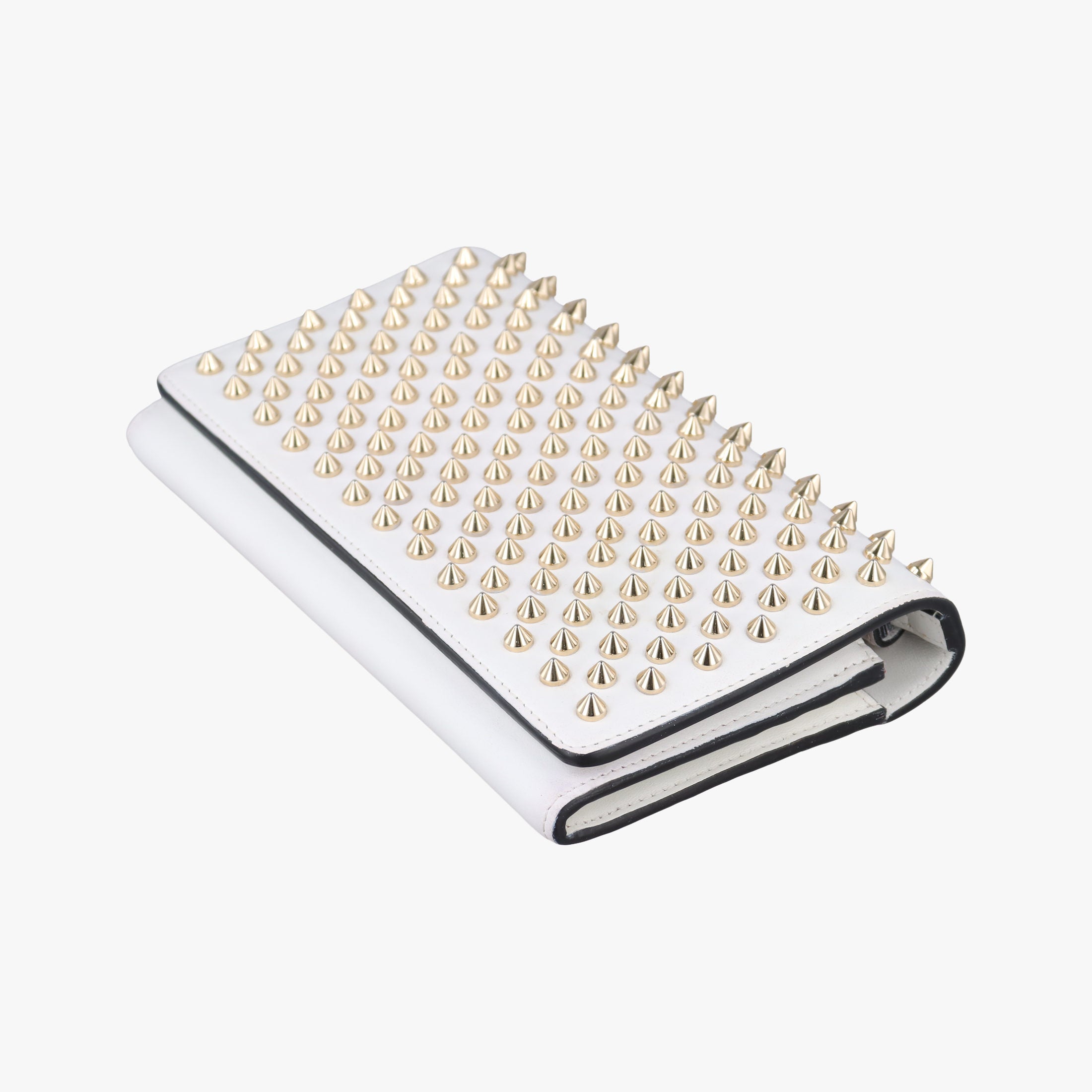 Secondhand Christian Louboutin Paloma Clutch White Leather  clutchbag | stylenewstar