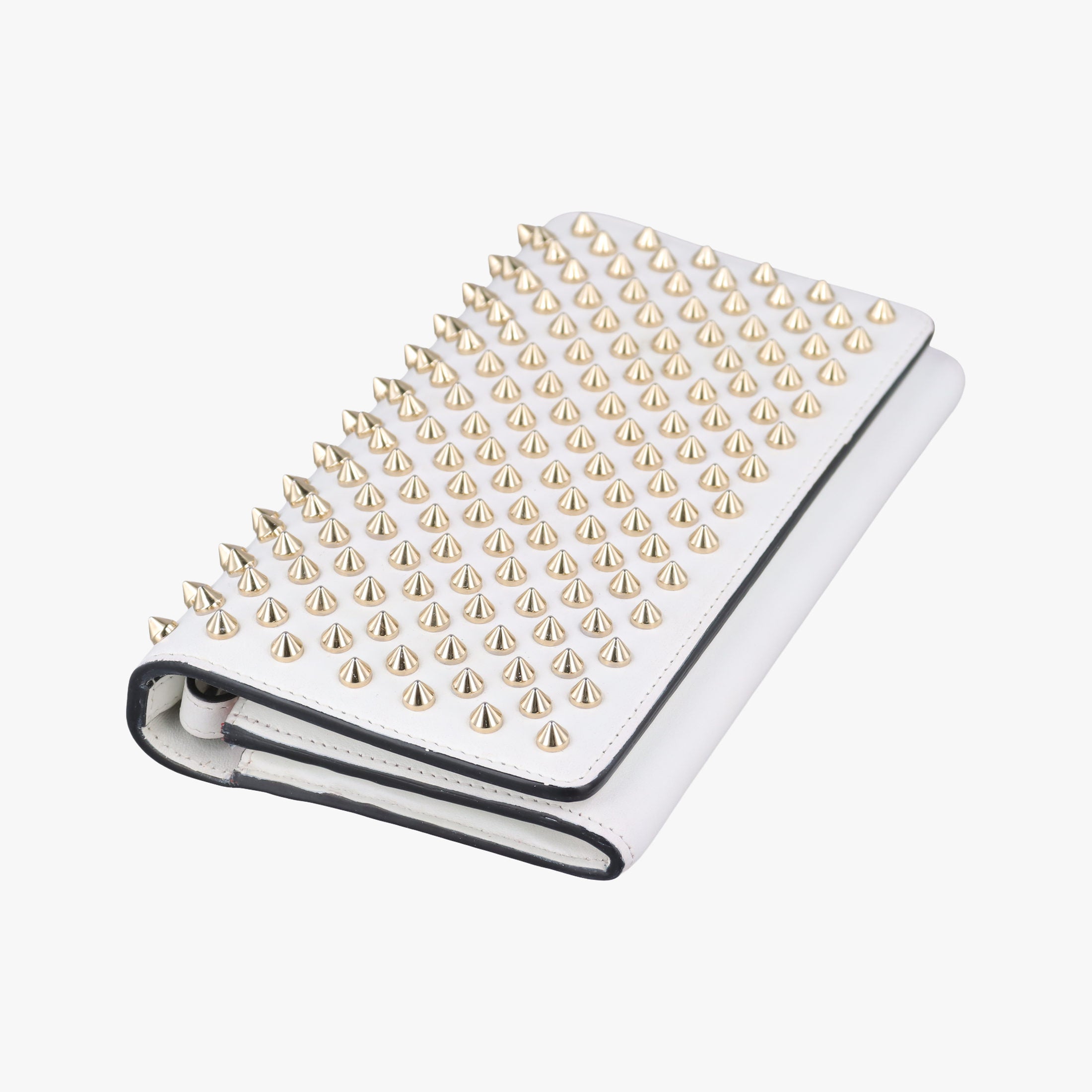 Secondhand Christian Louboutin Paloma Clutch White Leather  clutchbag | stylenewstar