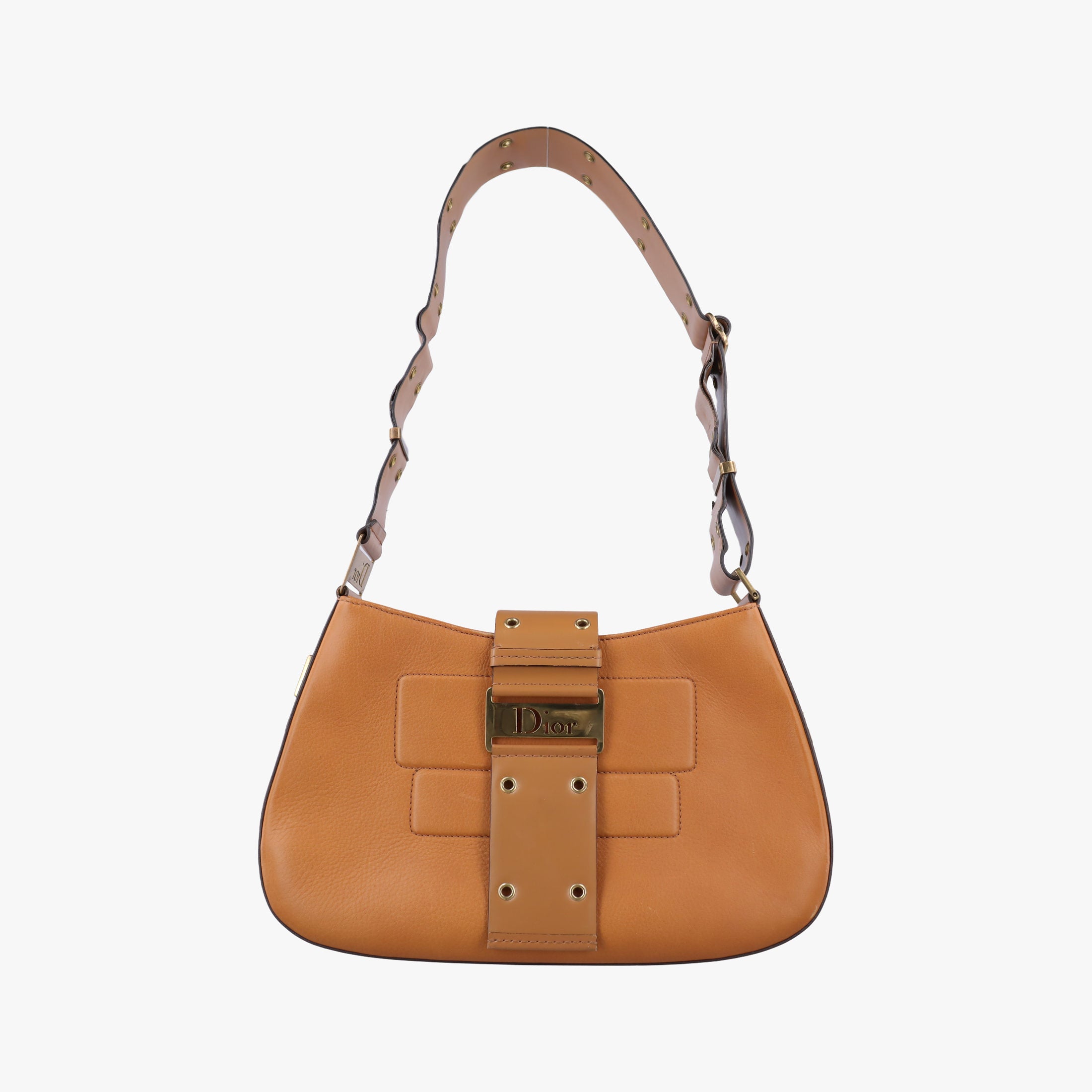 Secondhand Christian Dior Street Chic Columbus Brown Leather  shoulderbag | stylenewstar