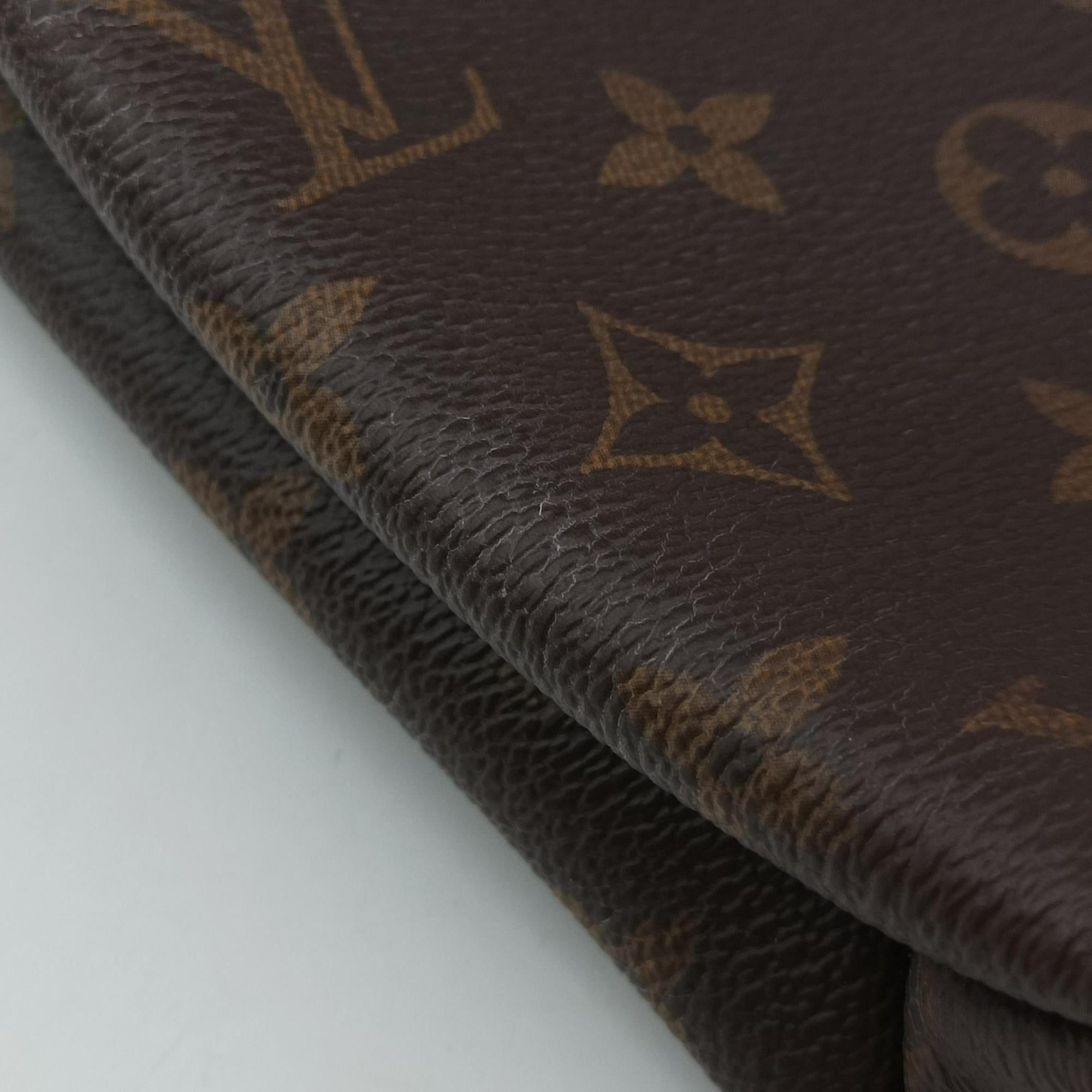 Pre-owned Louis Vuitton PALLAS Chain Brown×Noir Monogram Canvas×calf leather M41223 shoulderbag | stylenewstar