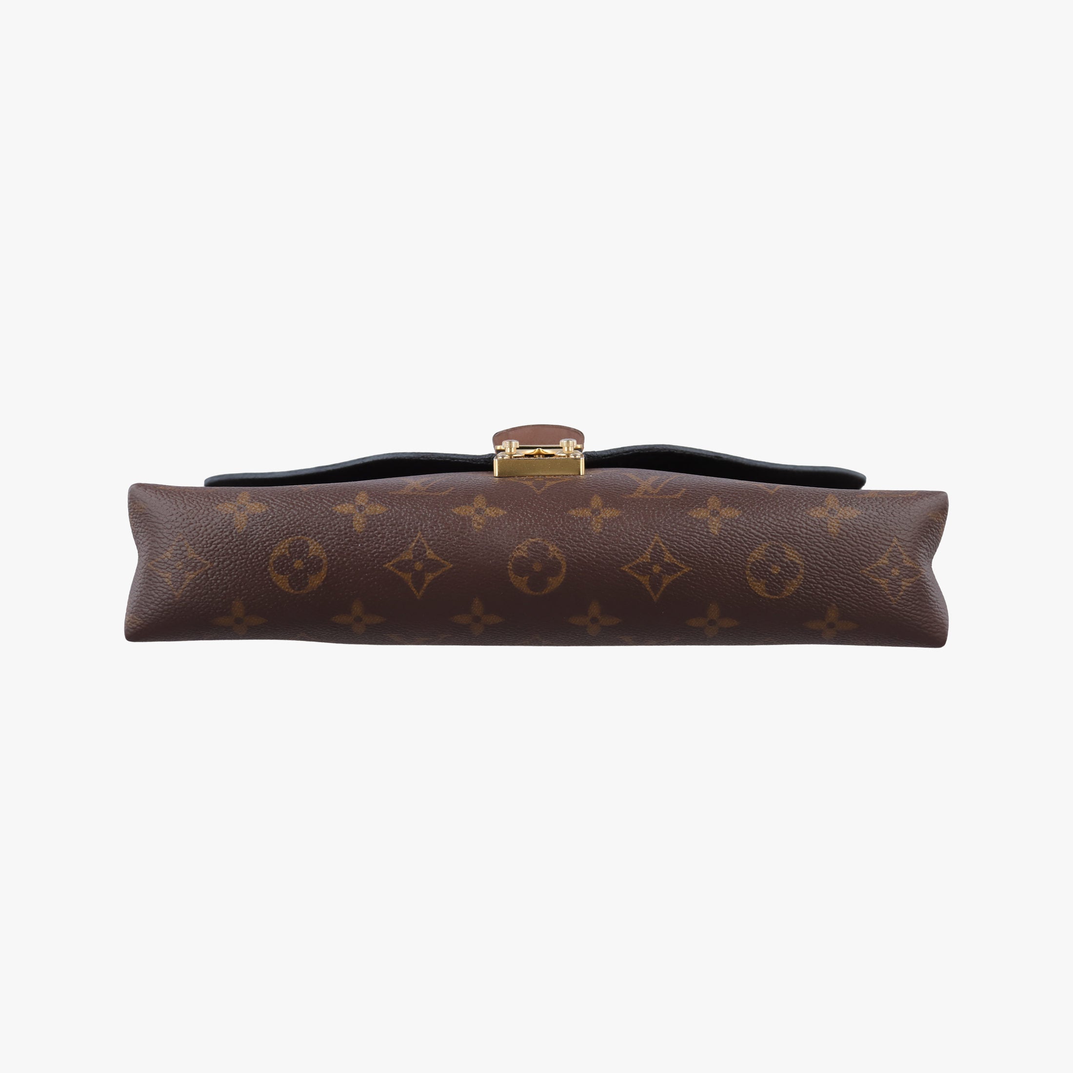 Pre-owned Louis Vuitton PALLAS Chain Brown×Noir Monogram Canvas×calf leather M41223 shoulderbag | stylenewstar