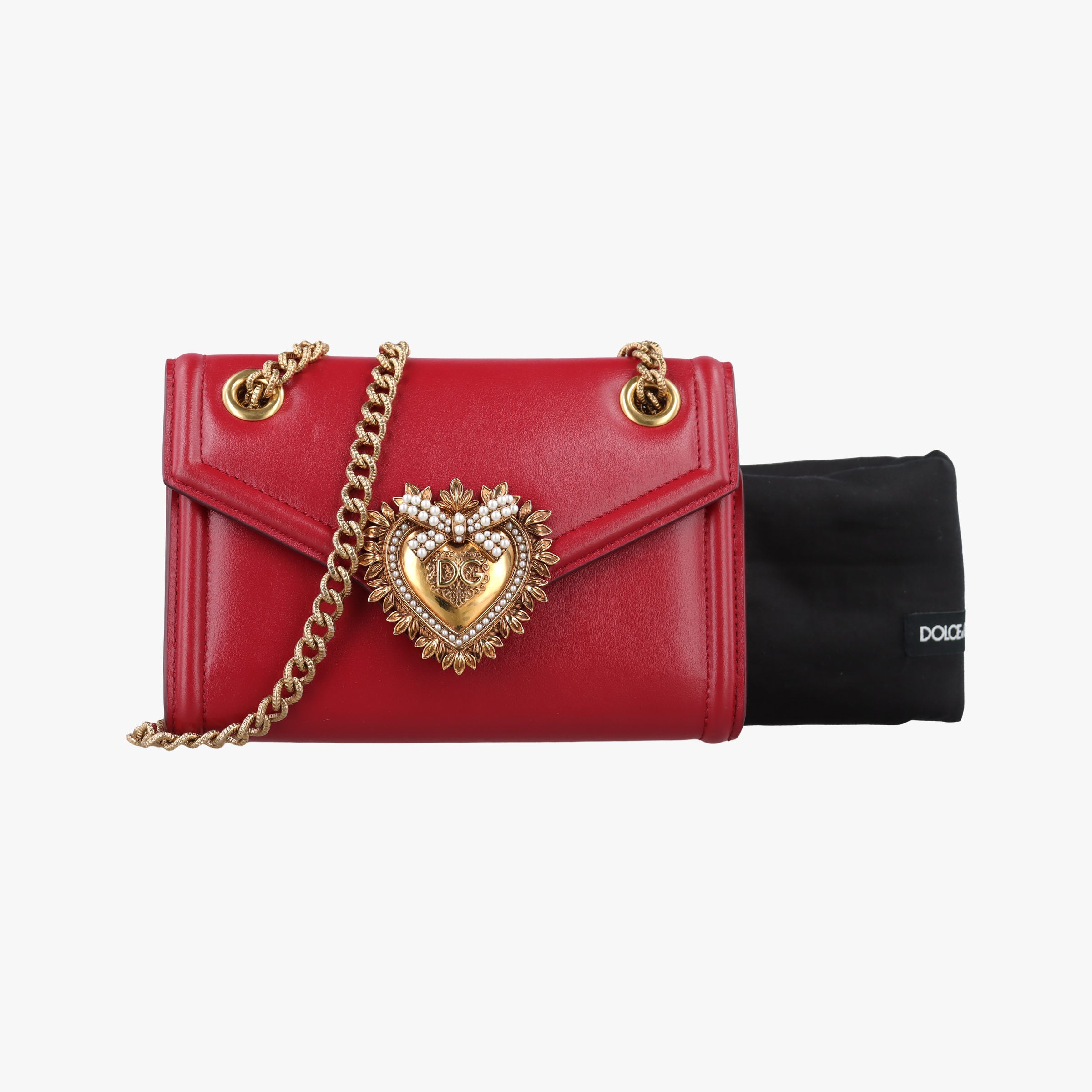 Vintage Dolce & Gabbana DEVOTION Red Leather  shoulderbag | stylenewstar