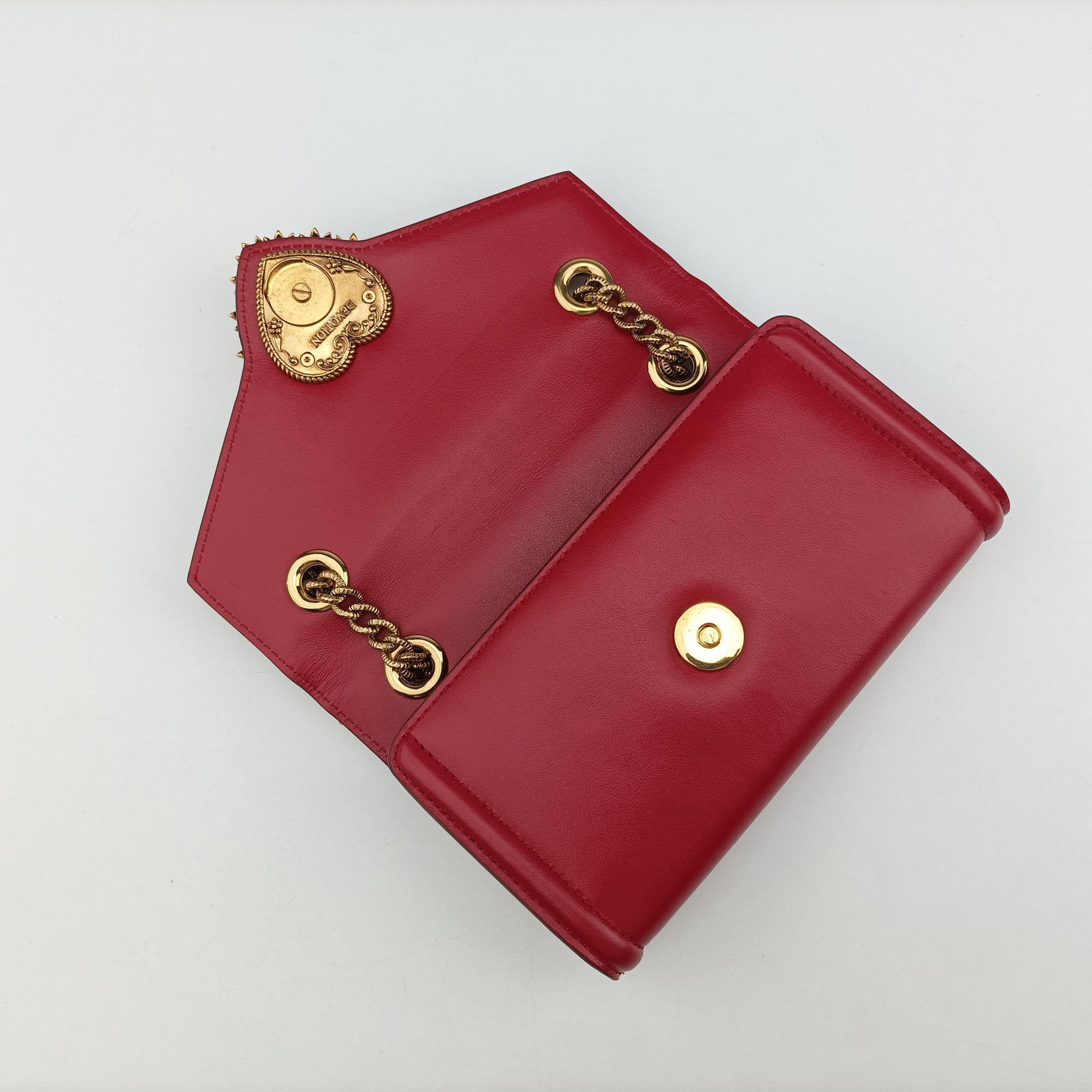 Vintage Dolce & Gabbana DEVOTION Red Leather  shoulderbag | stylenewstar