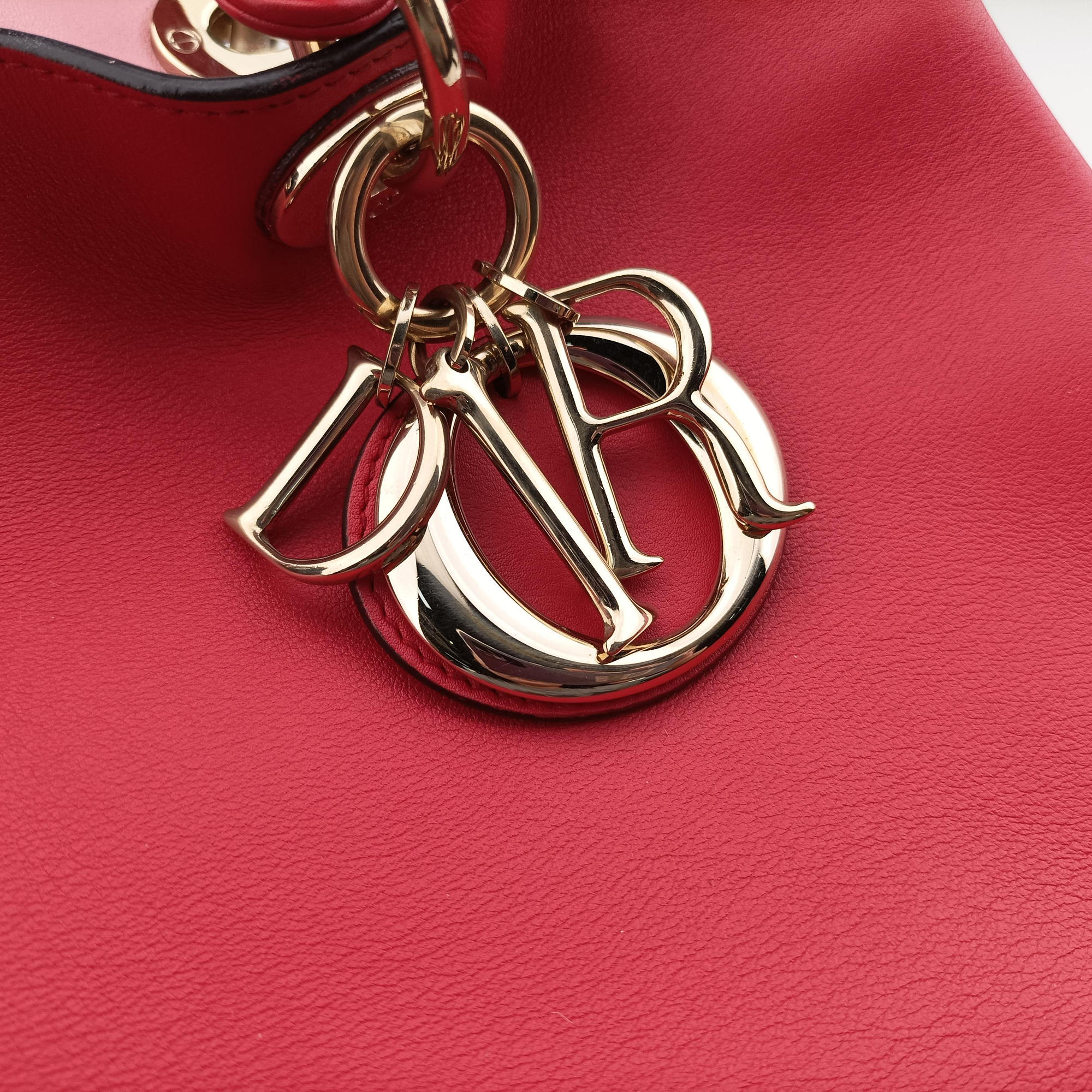 Vintage Christian Dior Diorissimo Red Leather  shoulderbag | stylenewstar