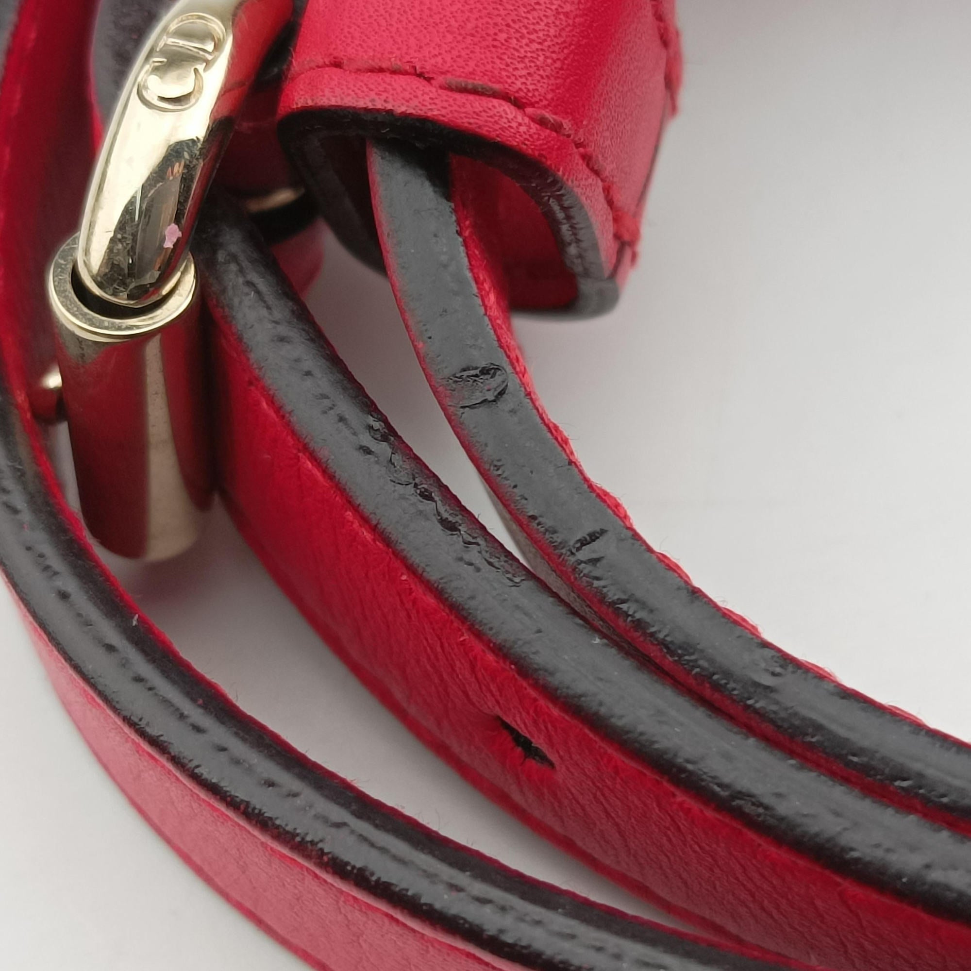 Vintage Christian Dior Diorissimo Red Leather  shoulderbag | stylenewstar