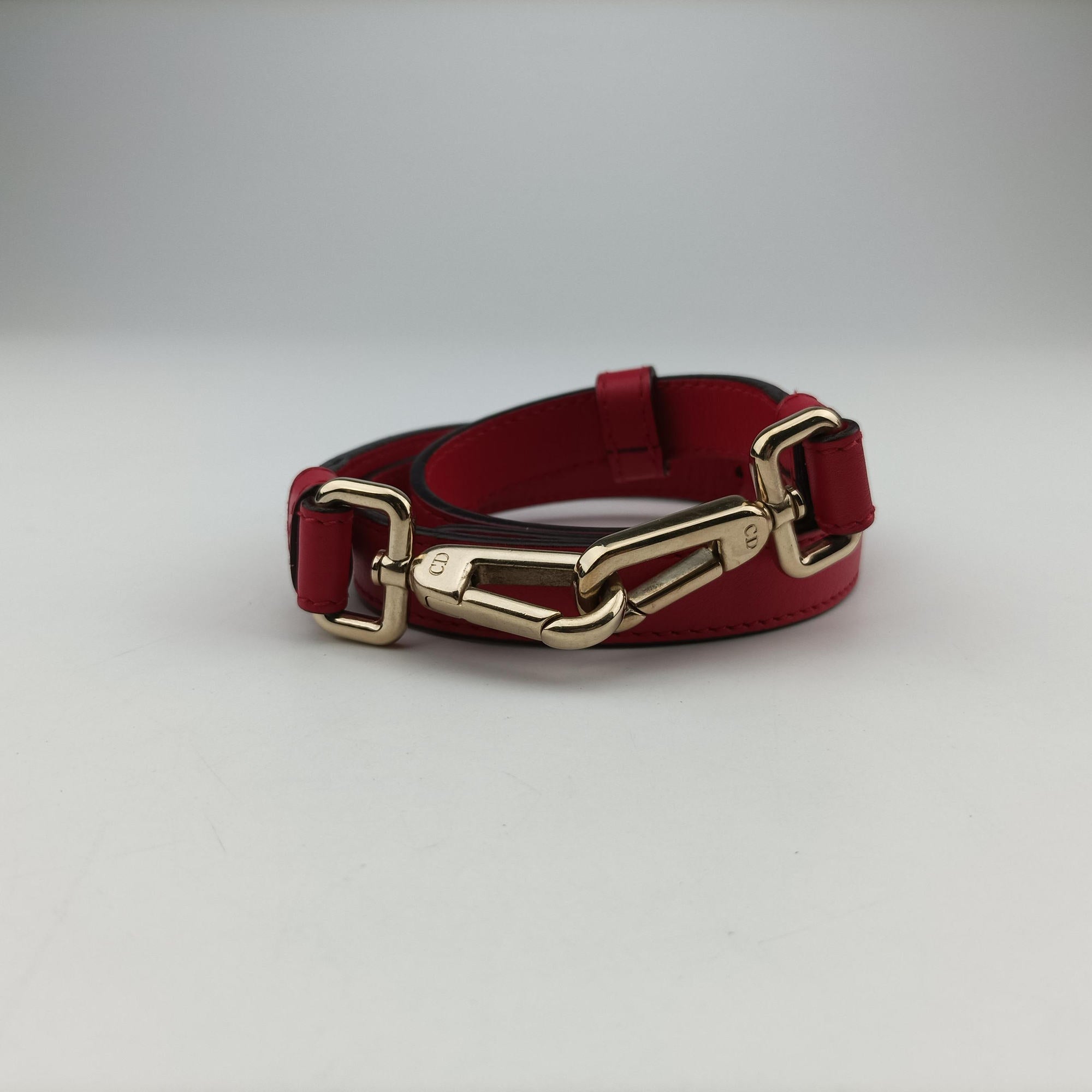 Vintage Christian Dior Diorissimo Red Leather  shoulderbag | stylenewstar
