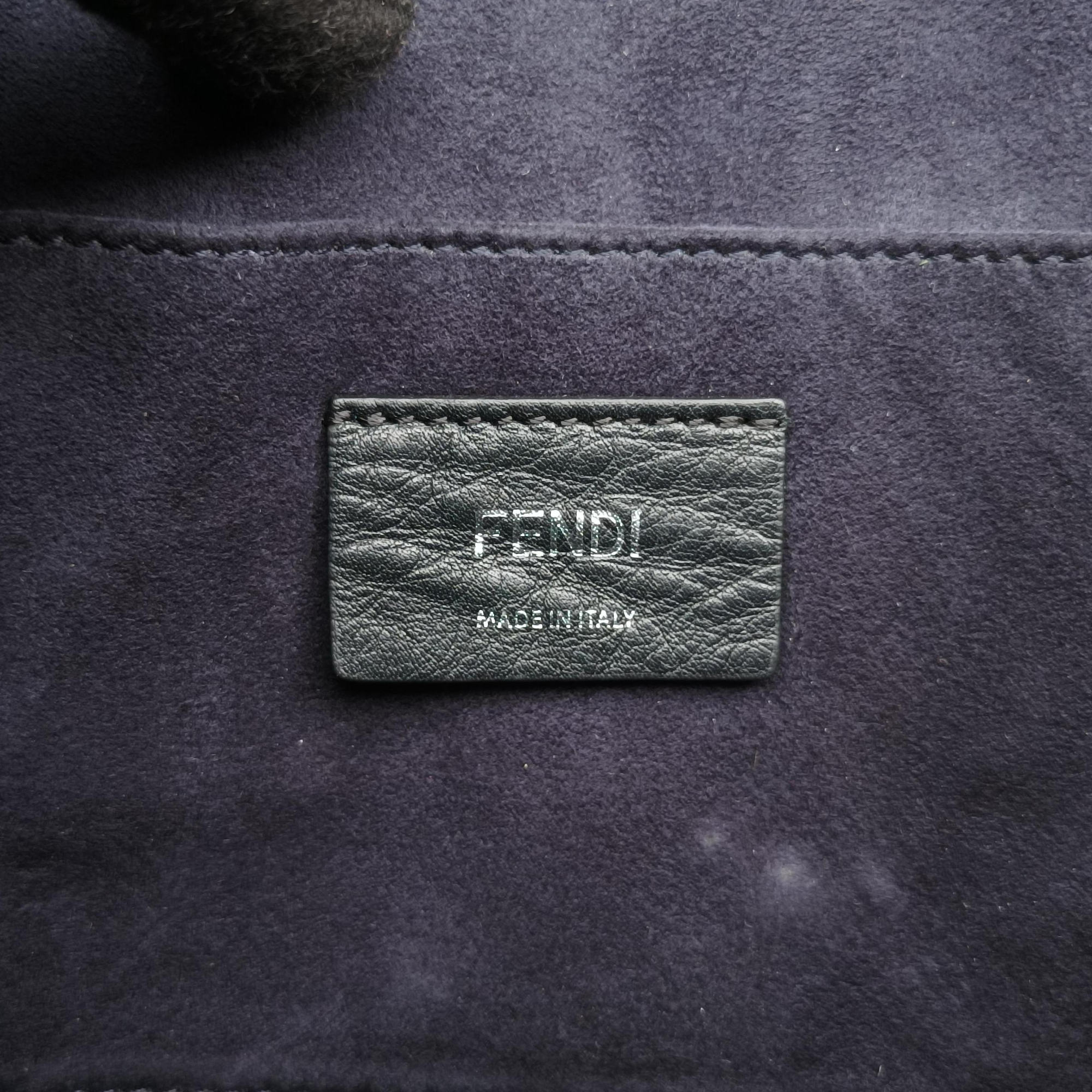Pre-owned Fendi KAN I Blue×Multicolour Leather 8BT283 shoulderbag | stylenewstar