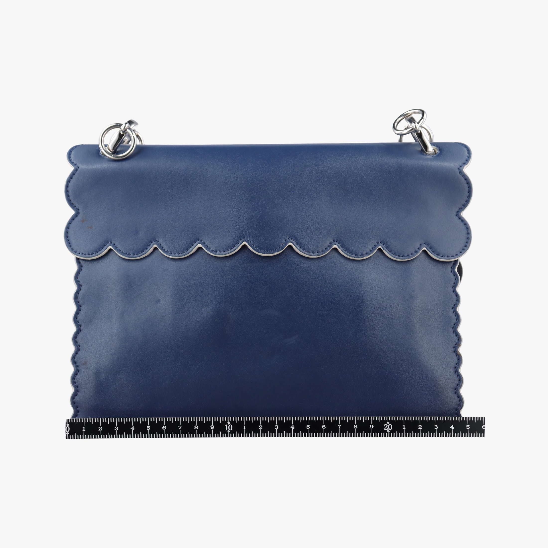 Pre-owned Fendi KAN I Blue×Multicolour Leather 8BT283 shoulderbag | stylenewstar