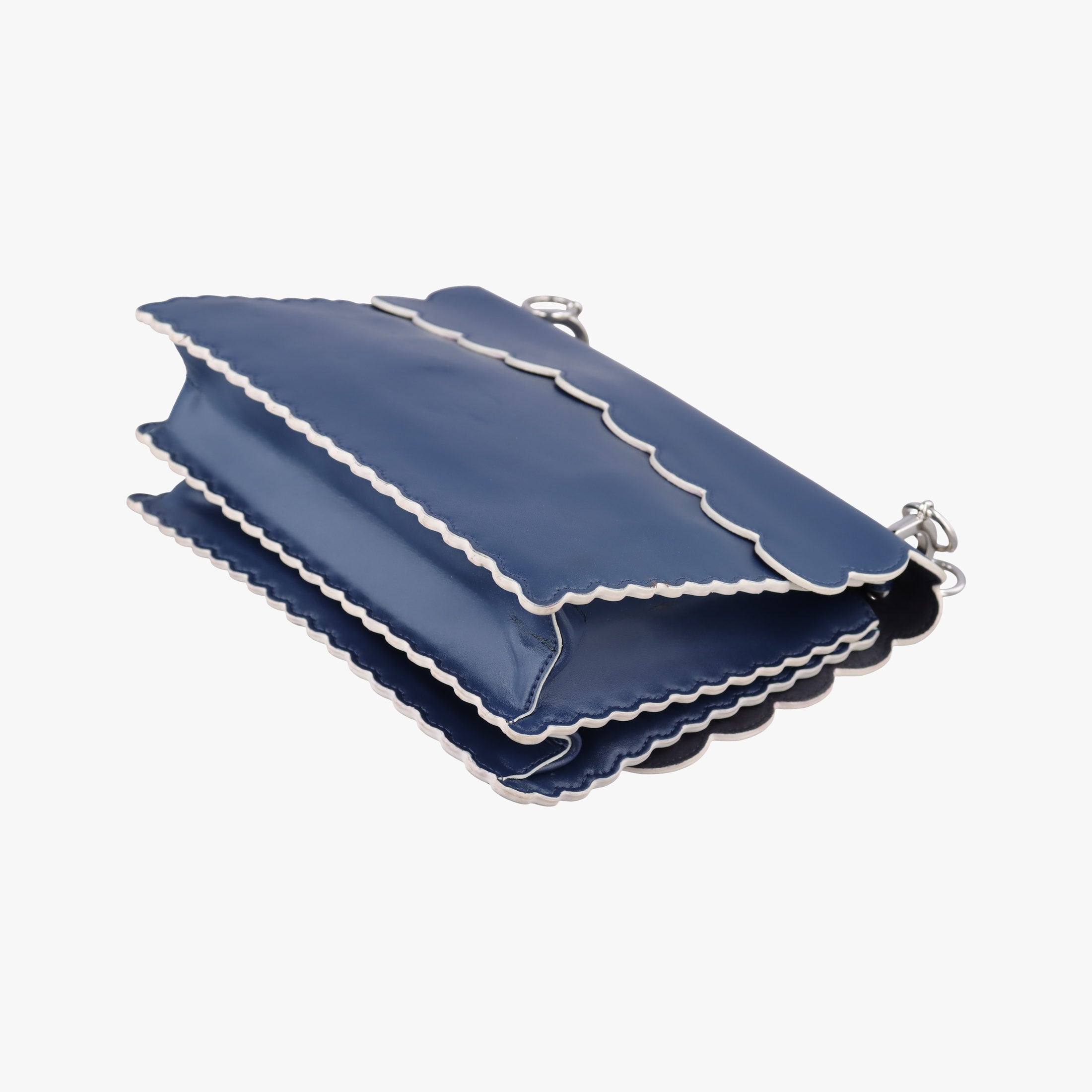Pre-owned Fendi KAN I Blue×Multicolour Leather 8BT283 shoulderbag | stylenewstar