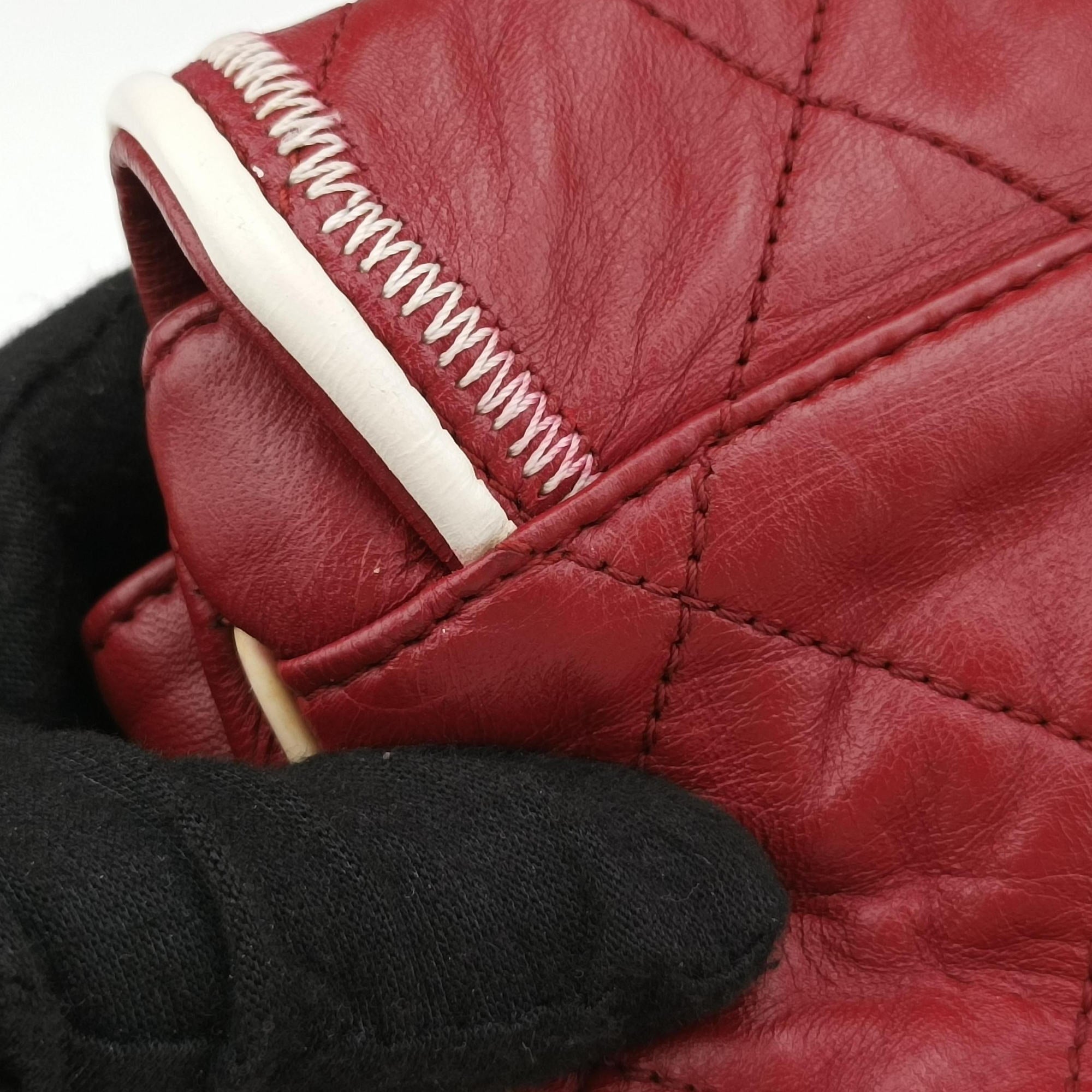 Pre-owned Chanel 2.55East West Red Leather A37691 shoulderbag | stylenewstar