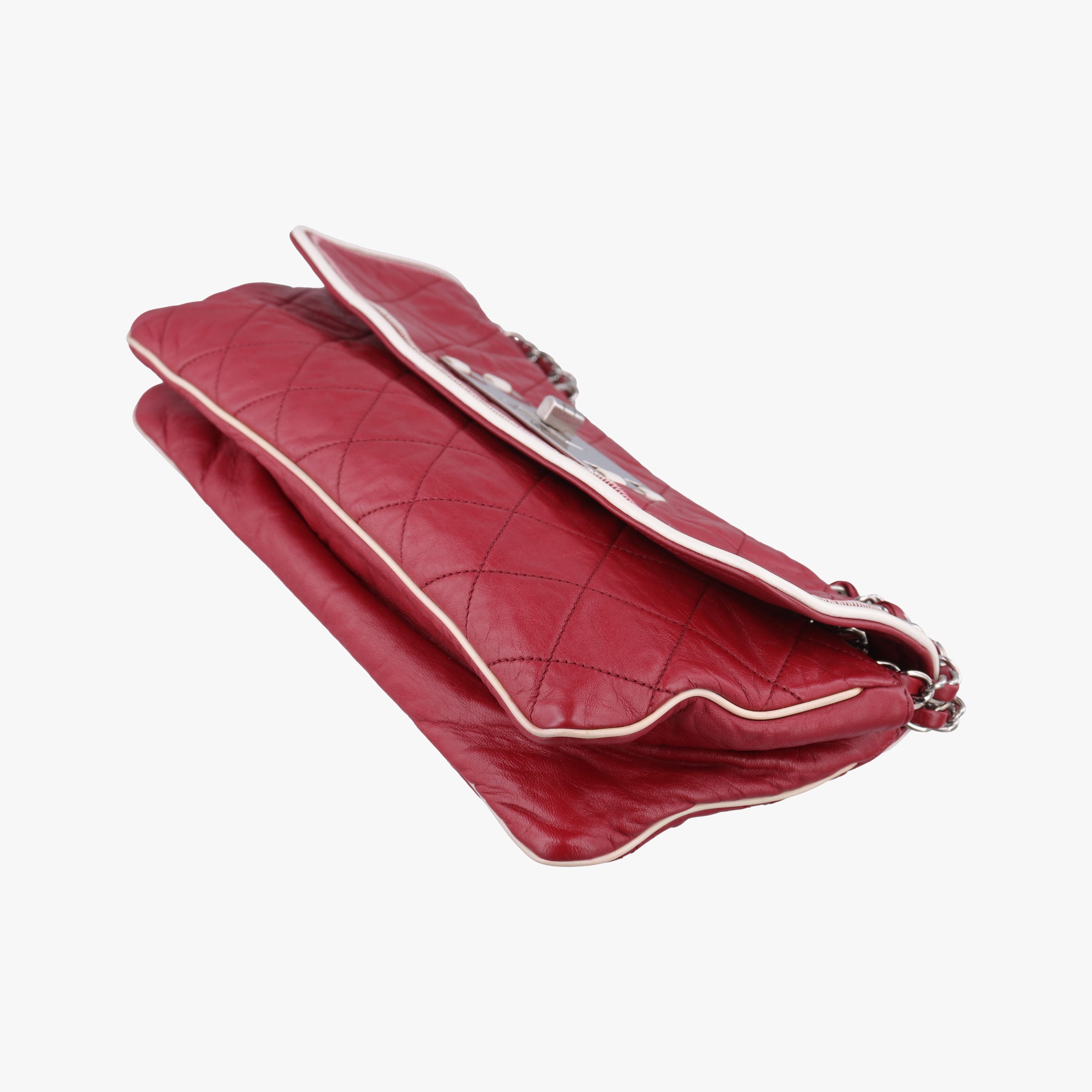 Pre-owned Chanel 2.55East West Red Leather A37691 shoulderbag | stylenewstar