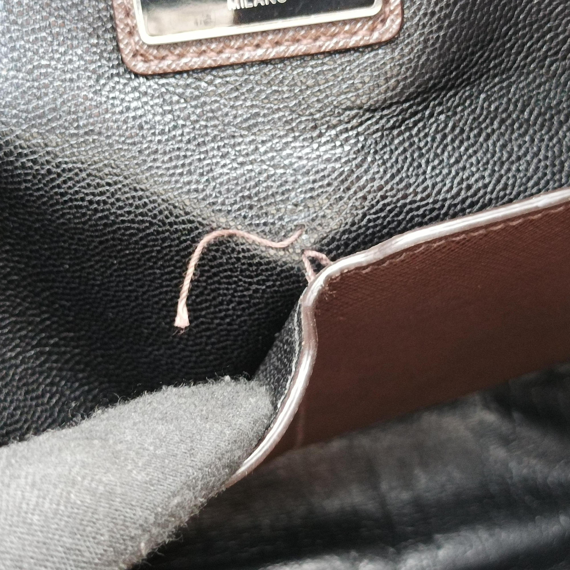 Pre-owned Prada business bag briefcase Brown SAFFIANO Leather 2VE363 handbag | stylenewstar