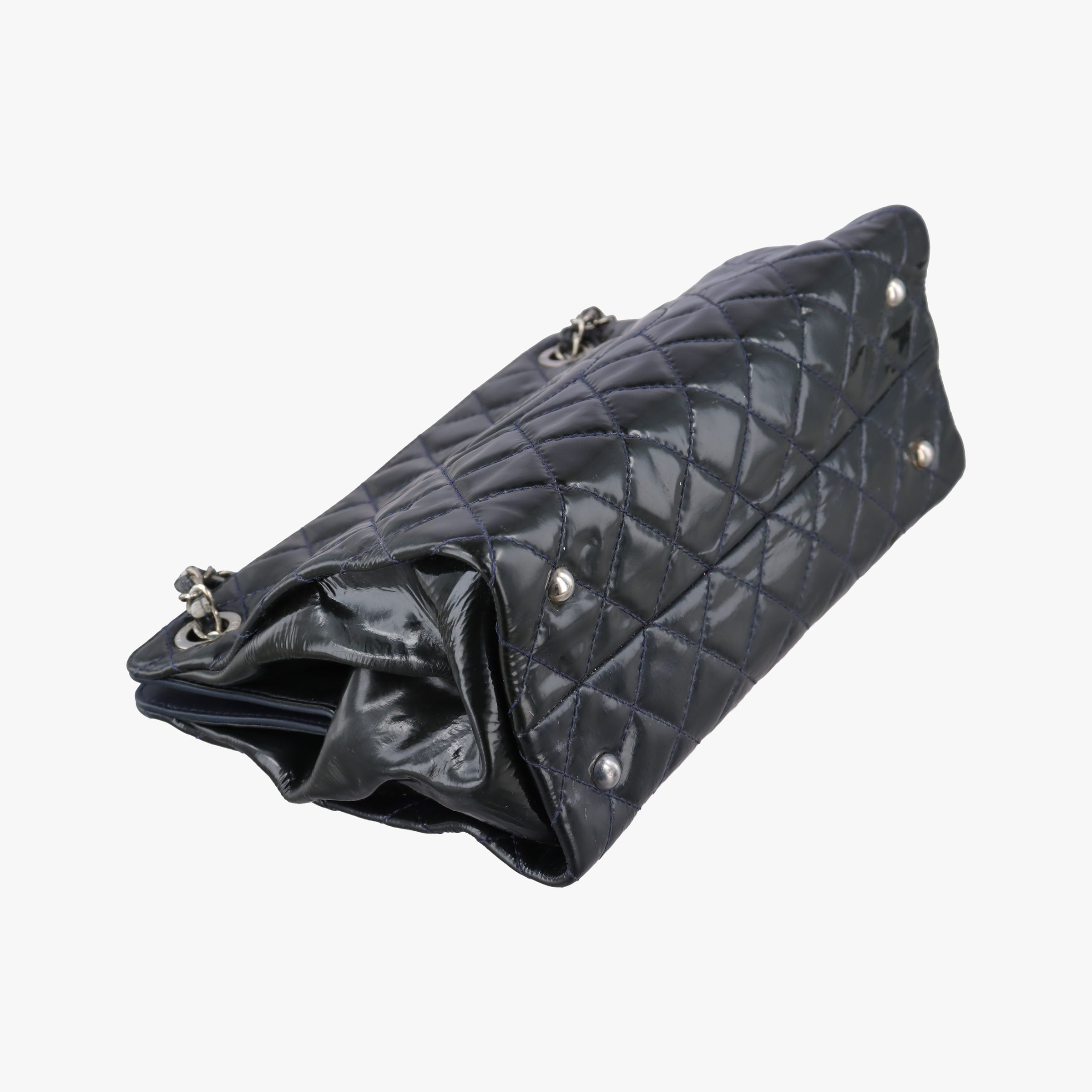 Secondhand Chanel Matelasse Cocomark GST Green Patent Leather A65734 shoulderbag | stylenewstar