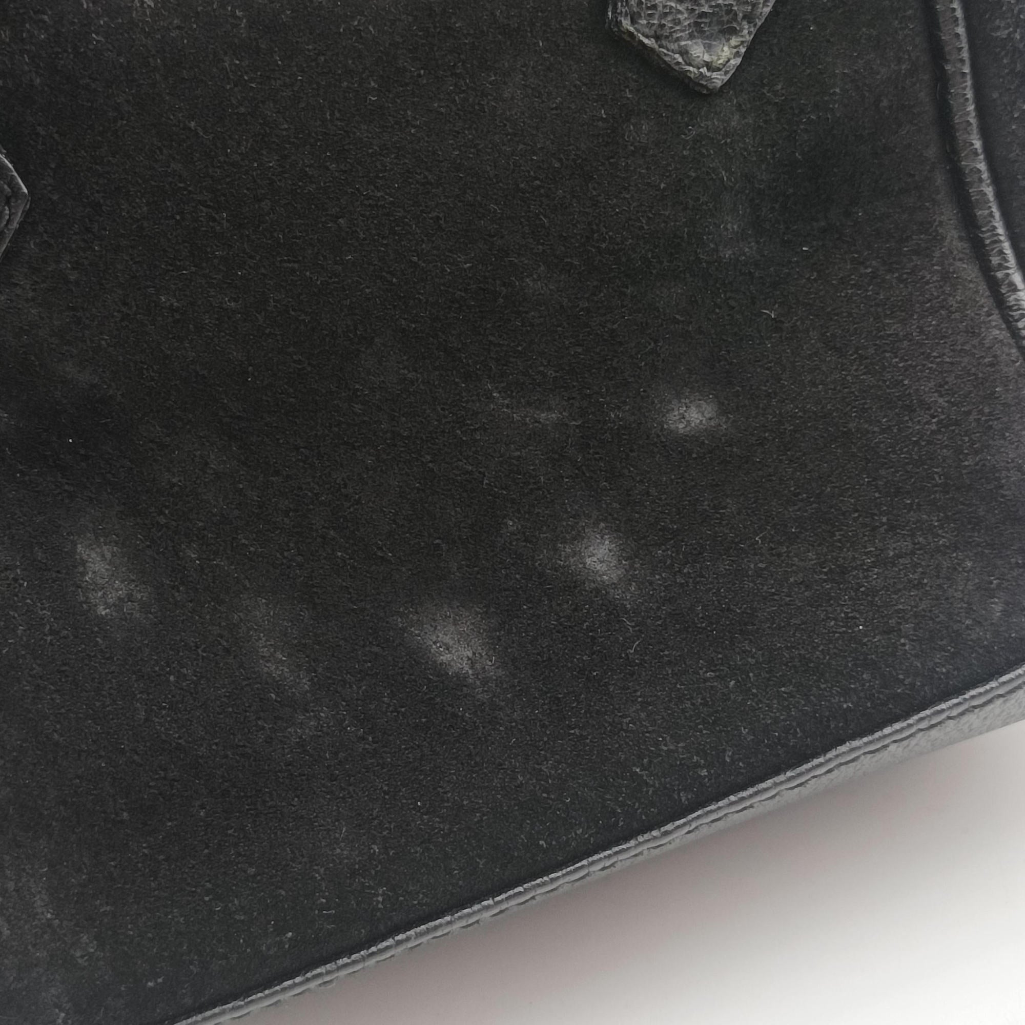 Secondhand Gucci bamboo Black Suede× Leather 007.17 shoulderbag | stylenewstar