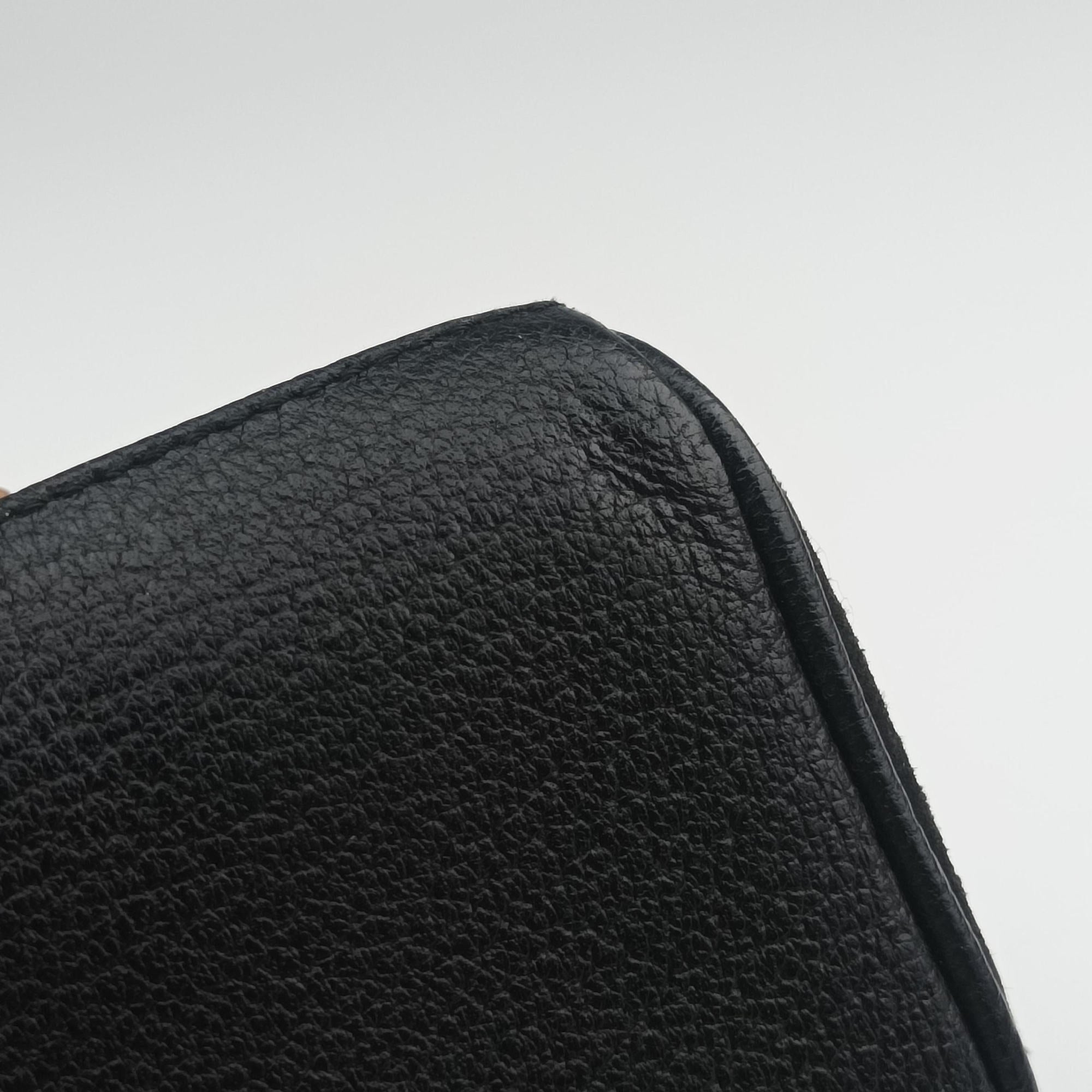 Secondhand Gucci bamboo Black Suede× Leather 007.17 shoulderbag | stylenewstar