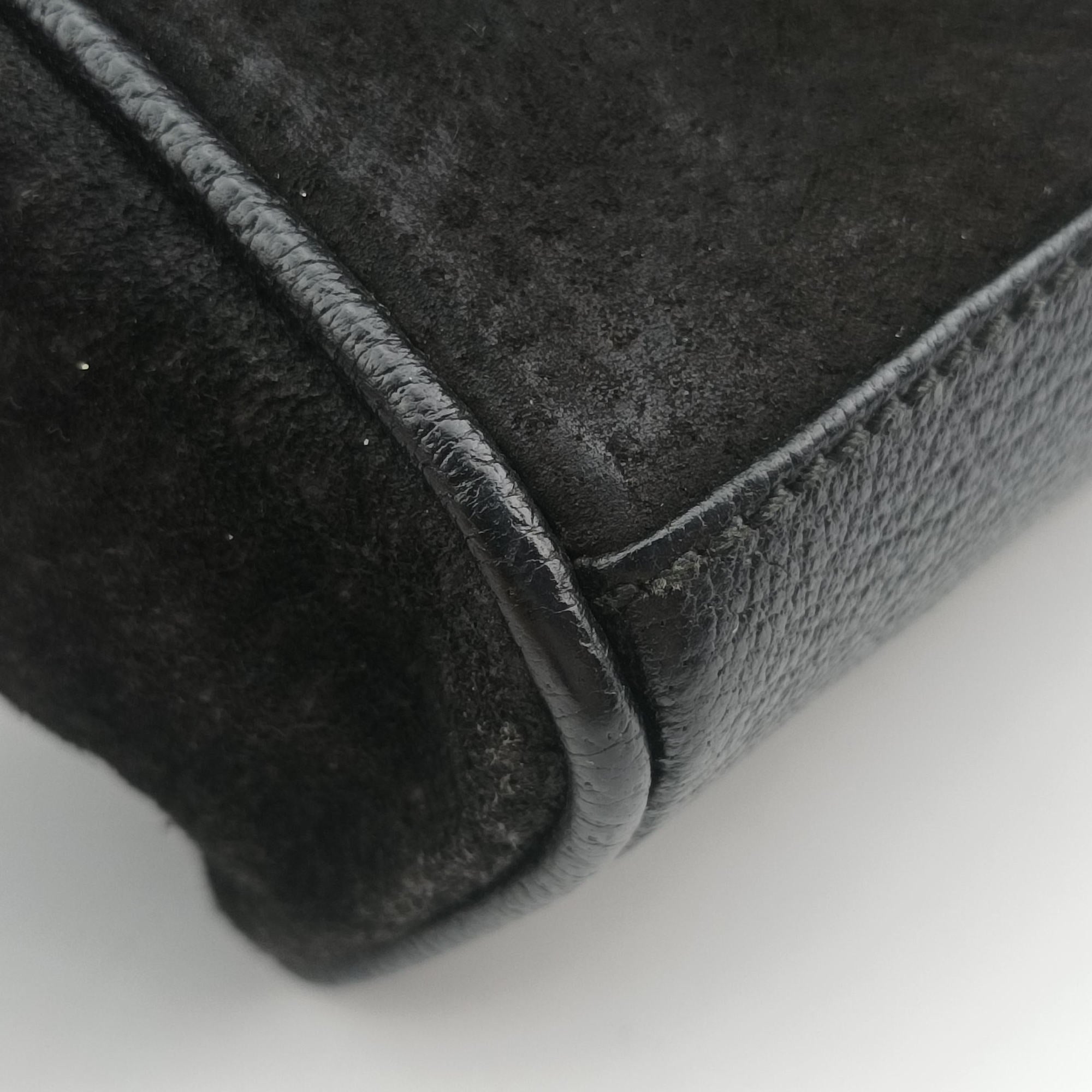 Secondhand Gucci bamboo Black Suede× Leather 007.17 shoulderbag | stylenewstar