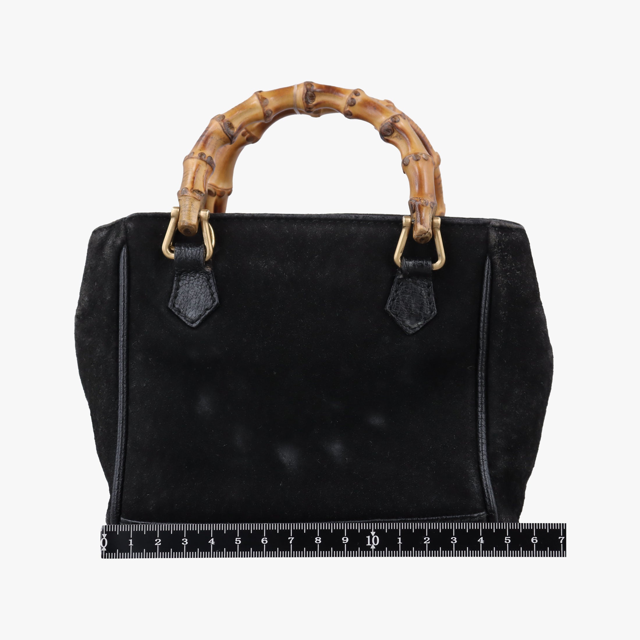 Secondhand Gucci bamboo Black Suede× Leather 007.17 shoulderbag | stylenewstar