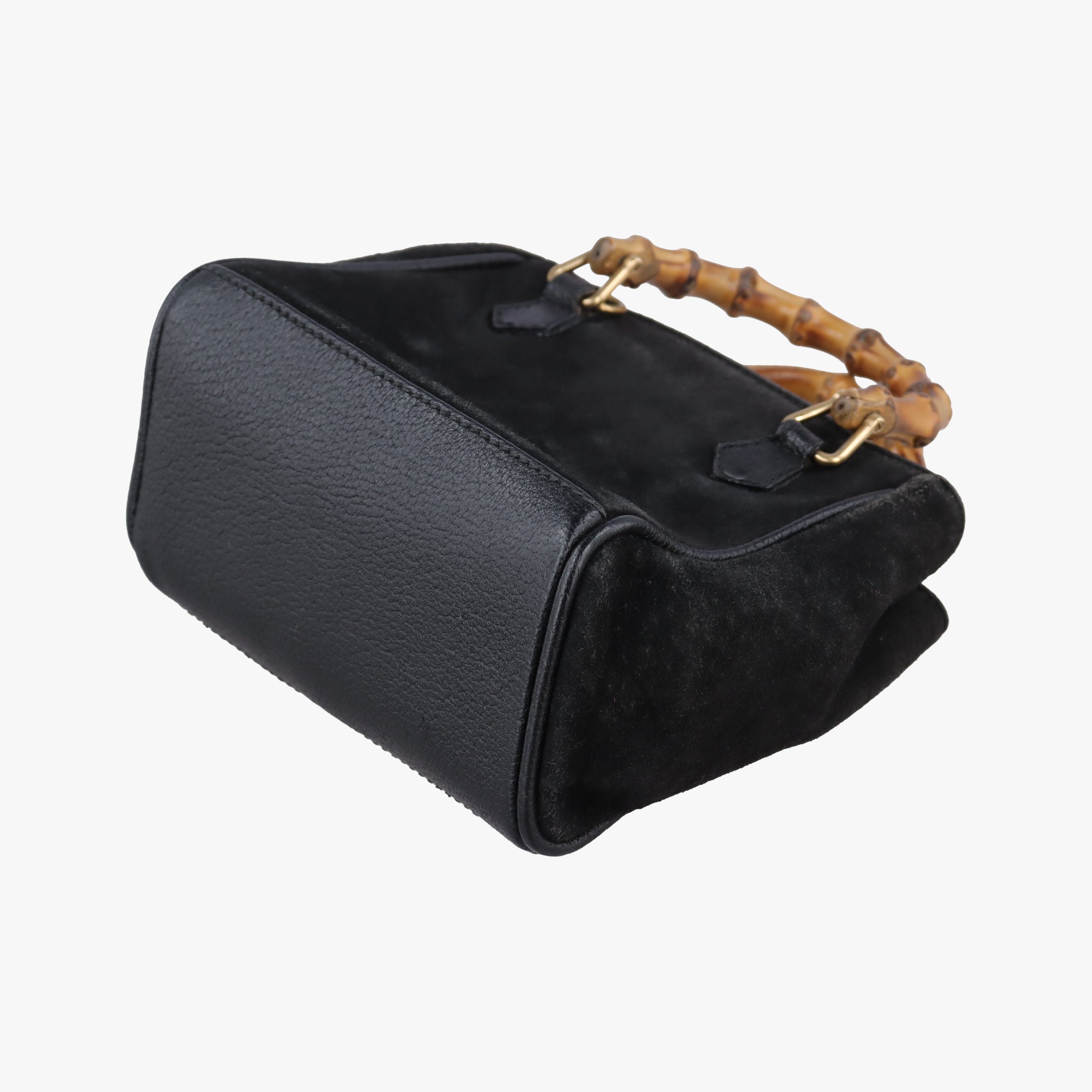 Secondhand Gucci bamboo Black Suede× Leather 007.17 shoulderbag | stylenewstar