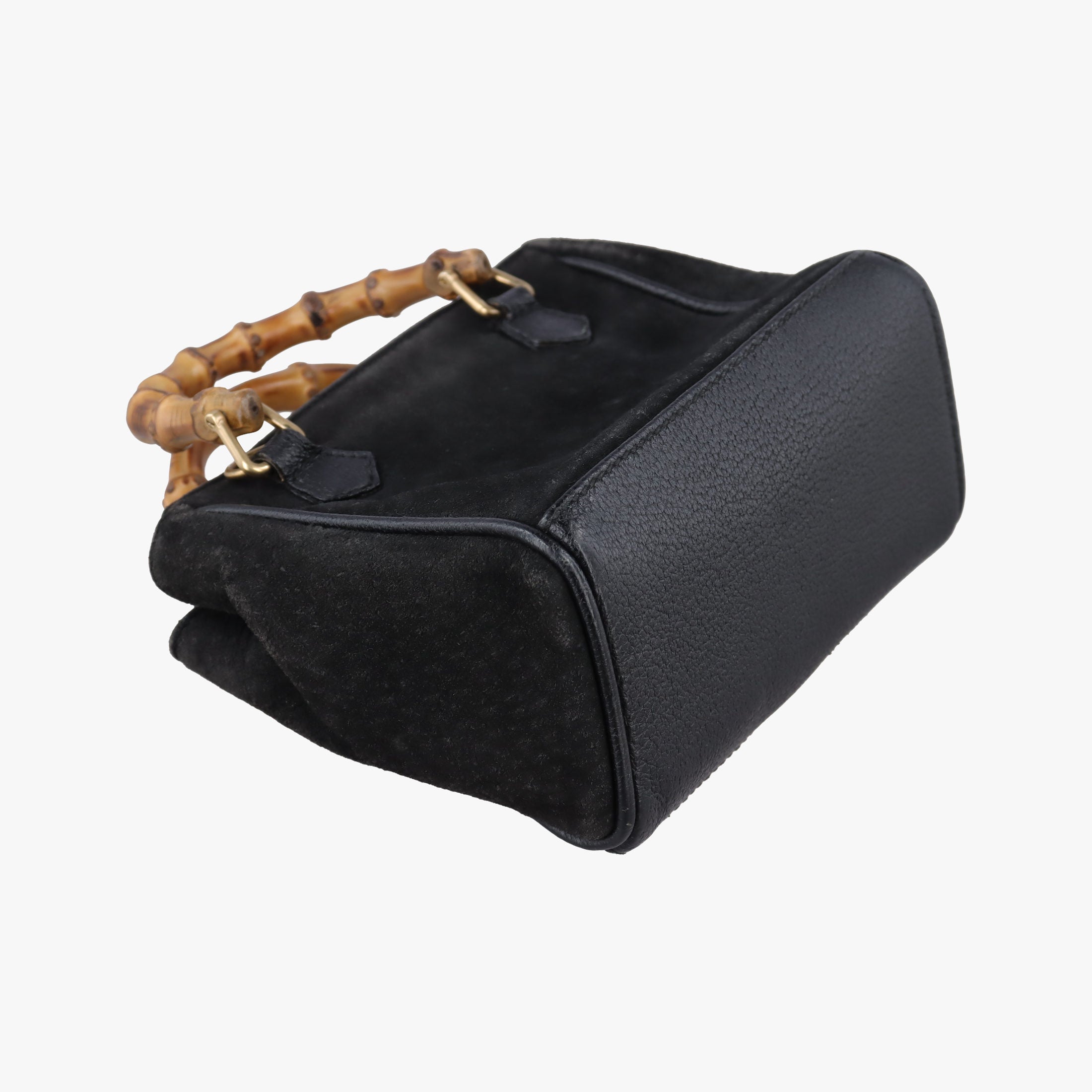 Secondhand Gucci bamboo Black Suede× Leather 007.17 shoulderbag | stylenewstar