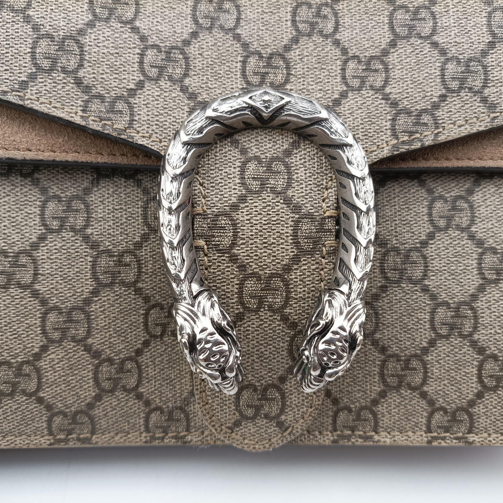 Pre-owned Gucci Dionysus Brown PVC coated canvas 400249 shoulderbag | stylenewstar