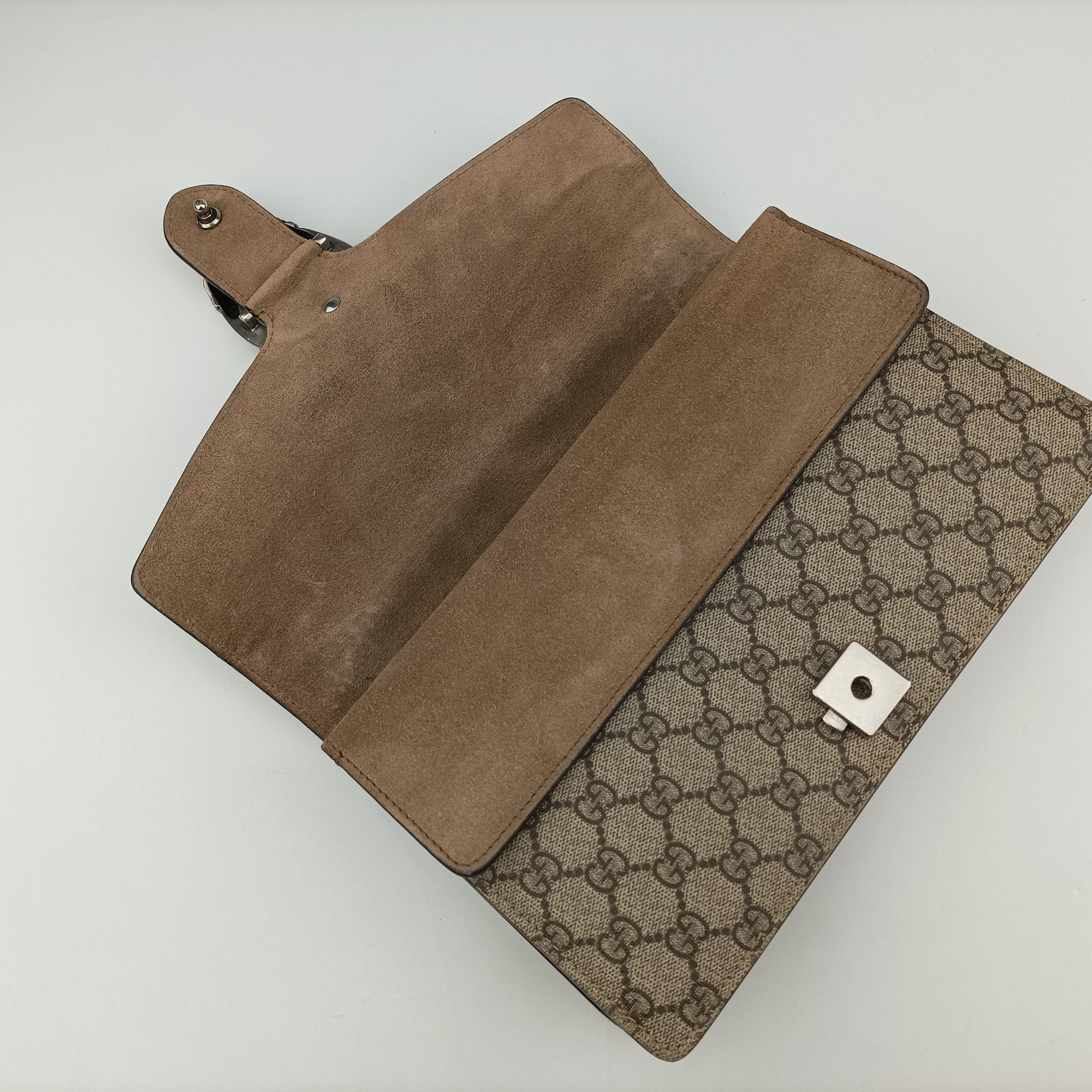 Pre-owned Gucci Dionysus Brown PVC coated canvas 400249 shoulderbag | stylenewstar