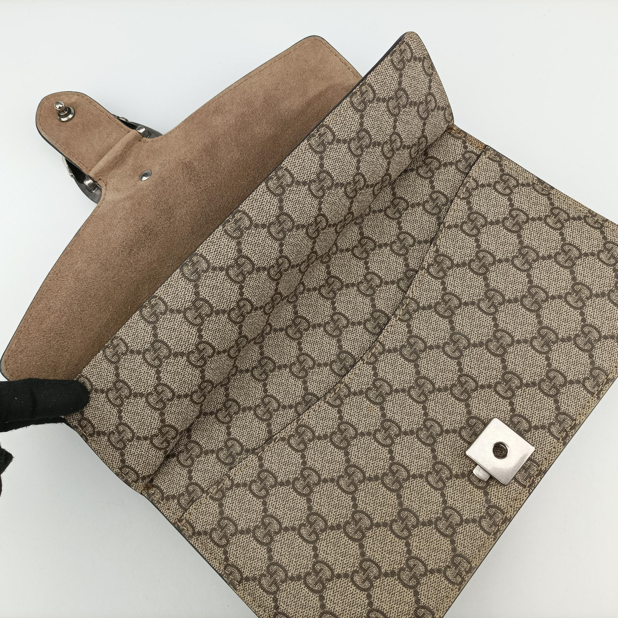 Pre-owned Gucci Dionysus Brown PVC coated canvas 400249 shoulderbag | stylenewstar