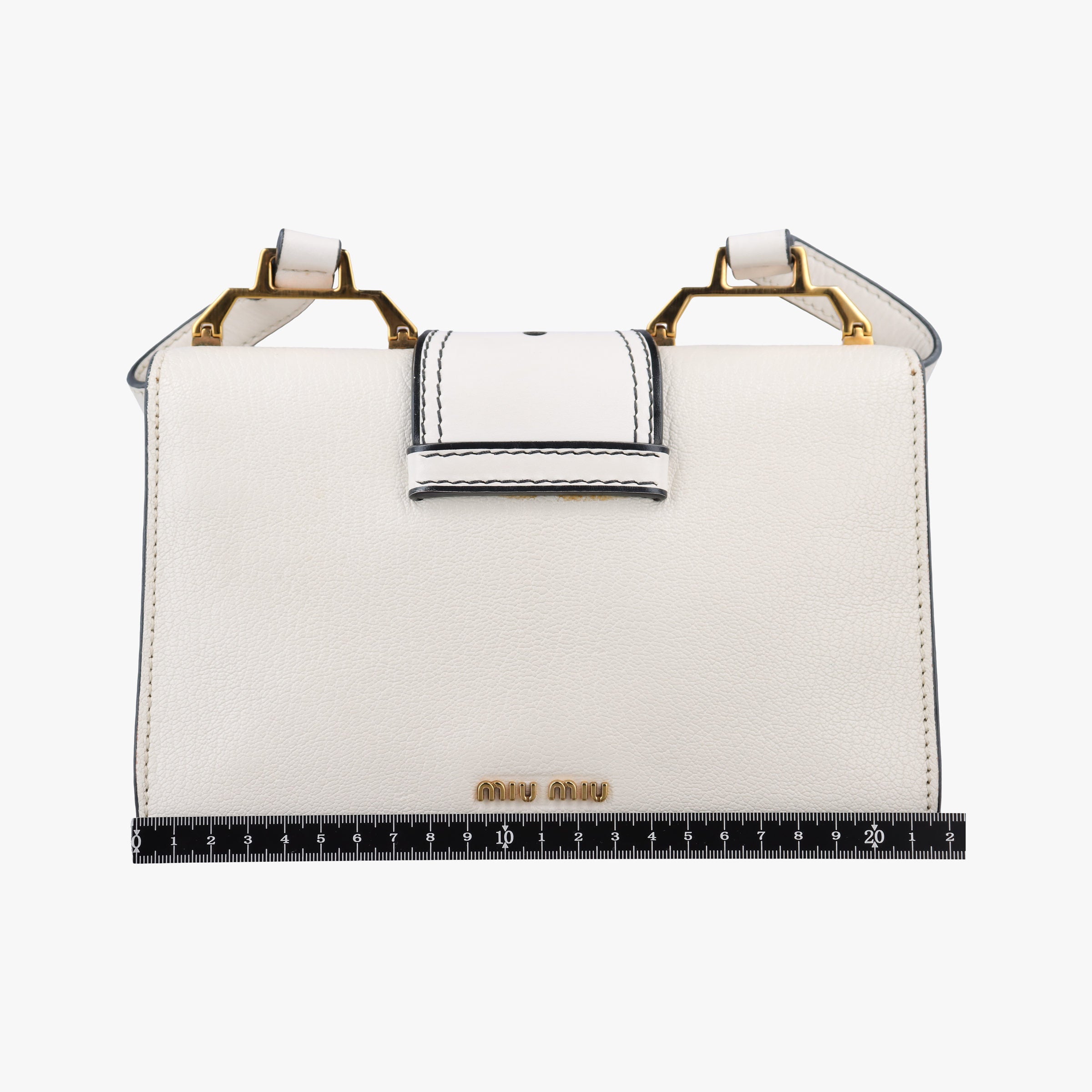 Vintage Miu Miu Miu Lady White Leather  shoulderbag | stylenewstar