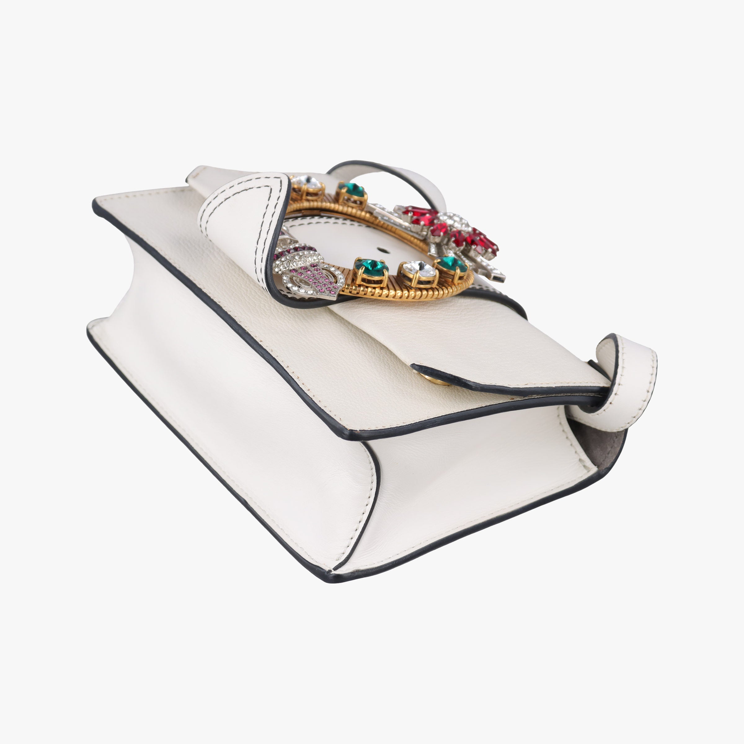 Vintage Miu Miu Miu Lady White Leather  shoulderbag | stylenewstar