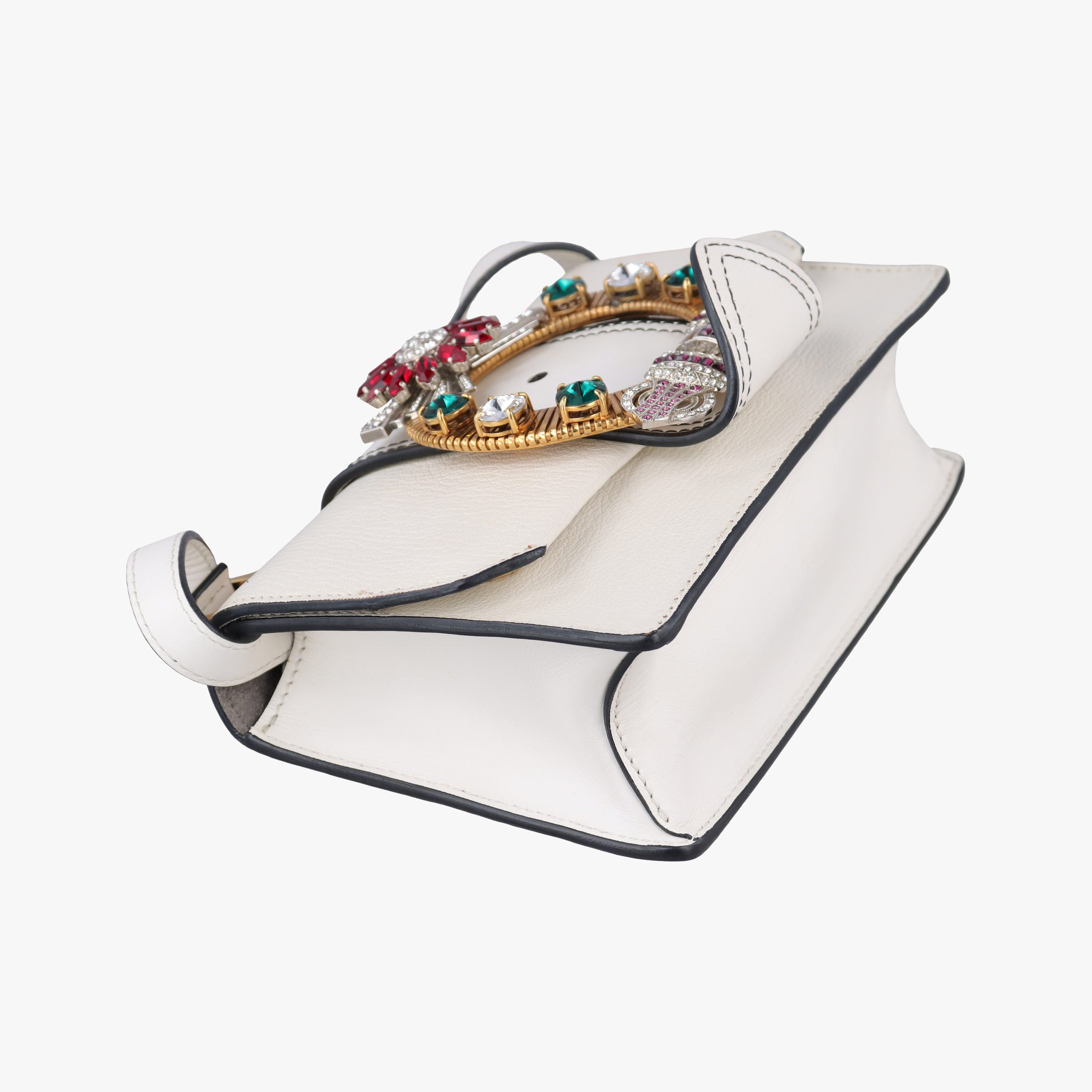 Vintage Miu Miu Miu Lady White Leather  shoulderbag | stylenewstar